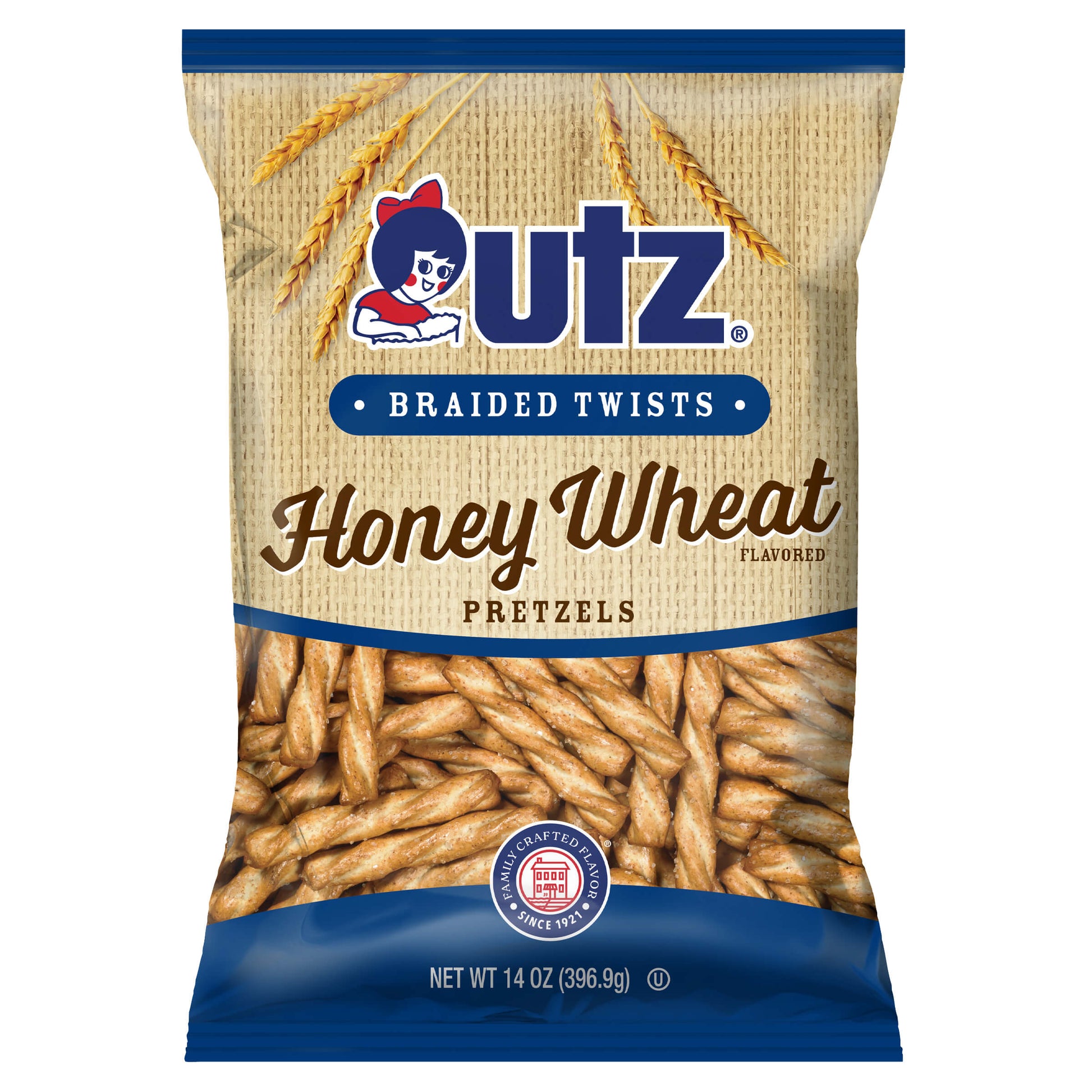 Utz Honey Wheat Braided Twists Pretzels