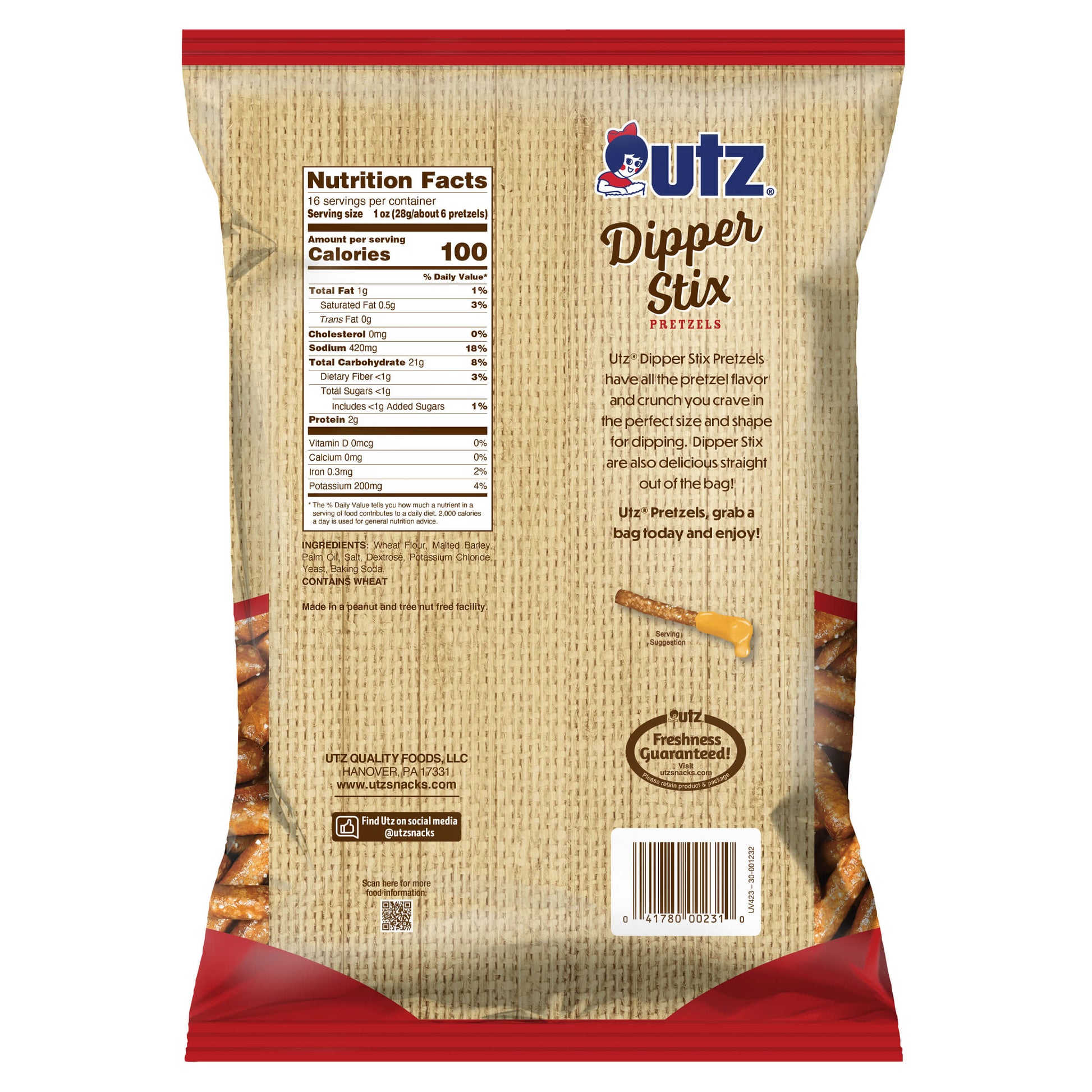 Utz Dipper Stix Pretzels