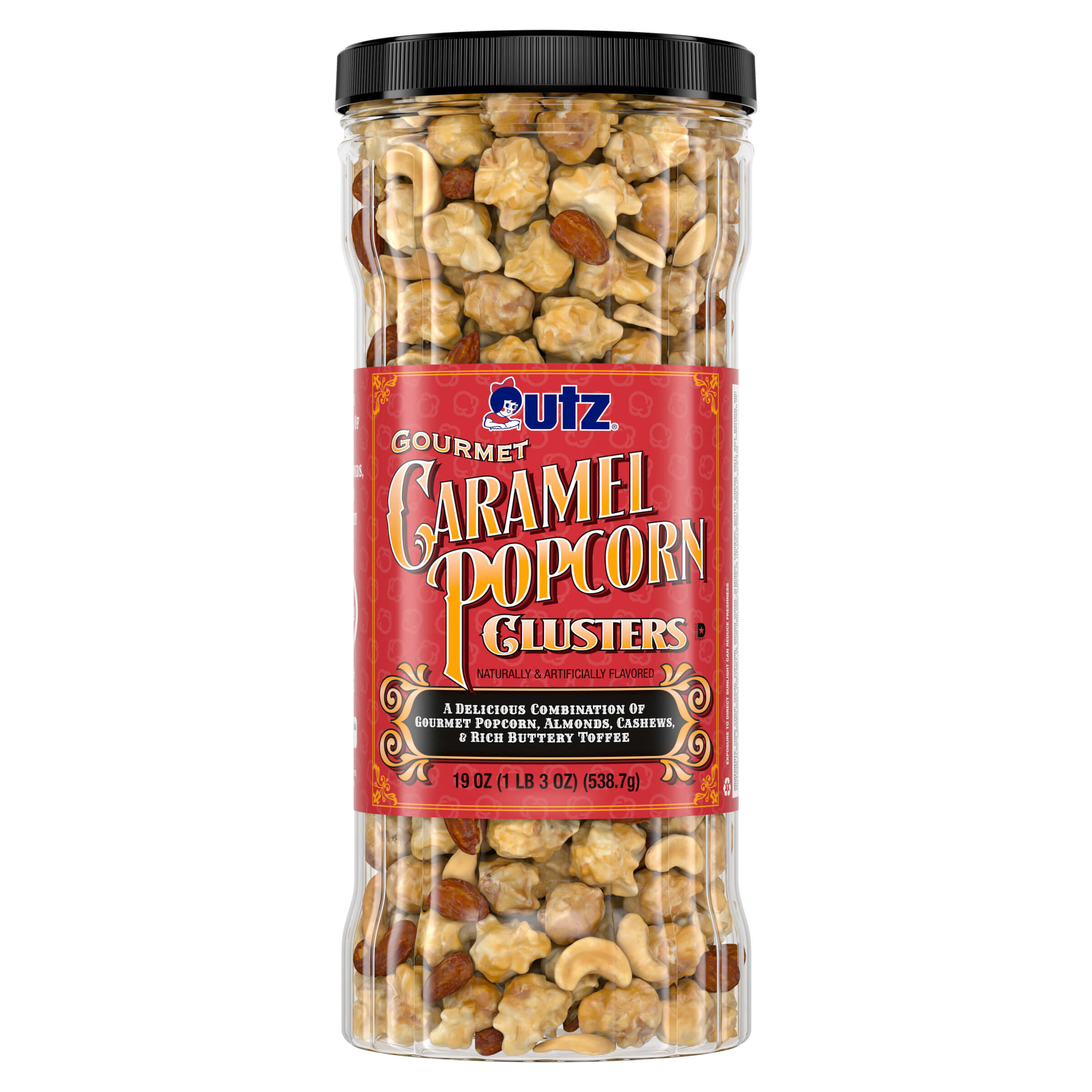 Utz Gourmet Caramel Popcorn Clusters Barrel