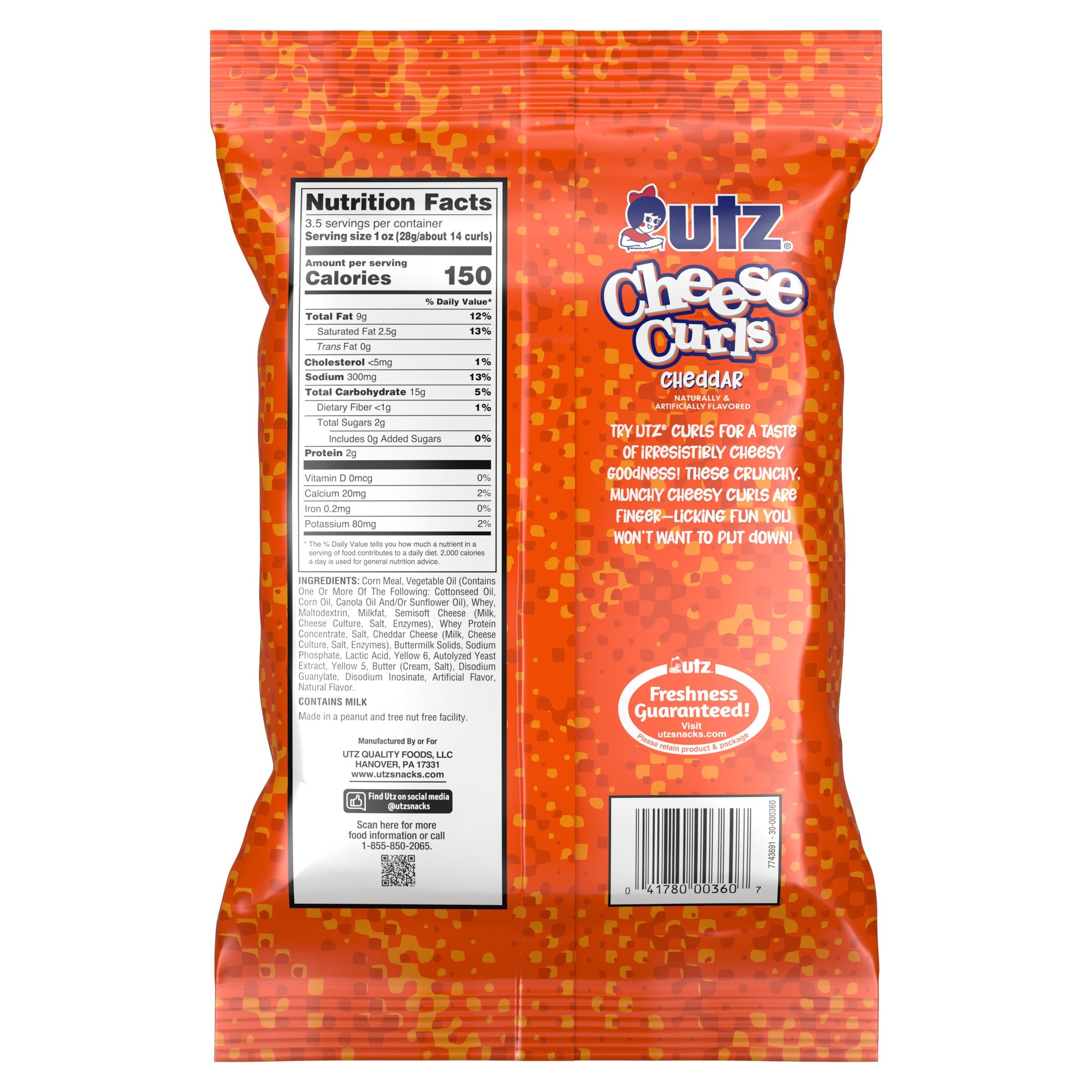 Utz Cheese Curls Cheddar