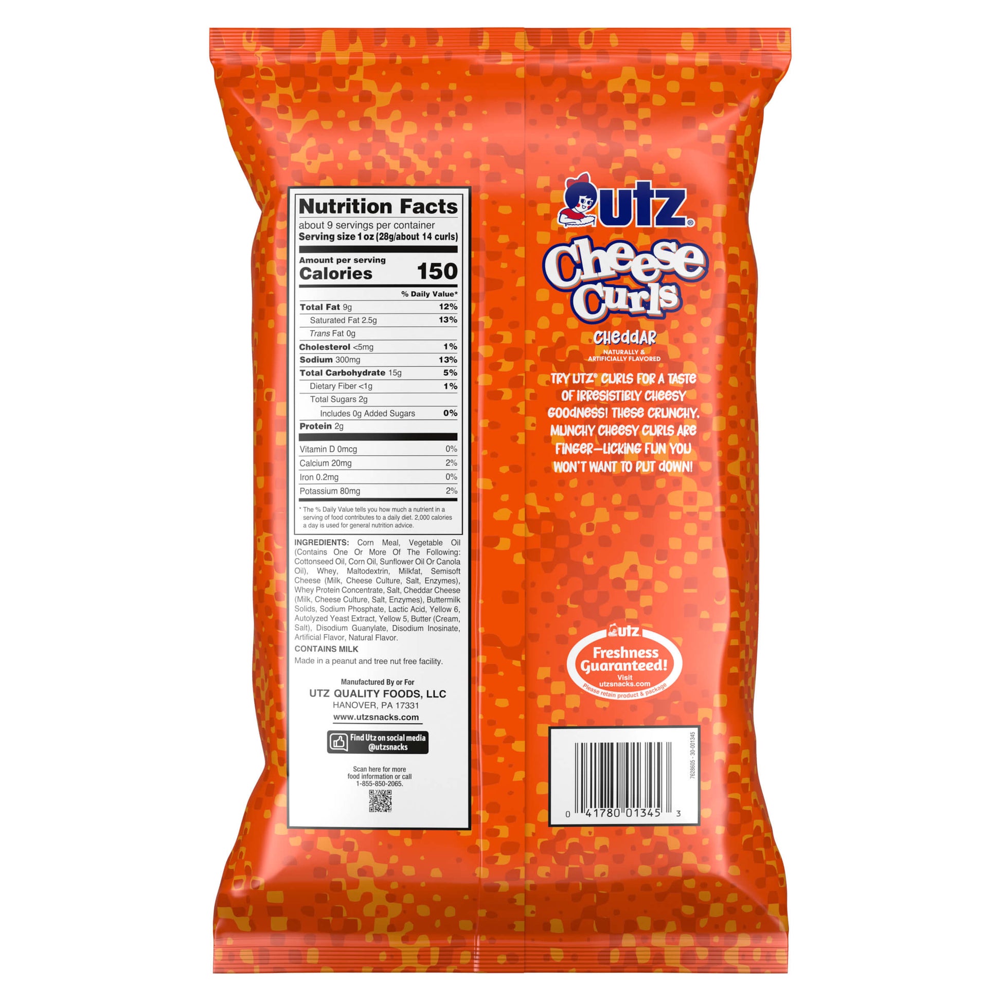 Utz Cheese Curls Cheddar