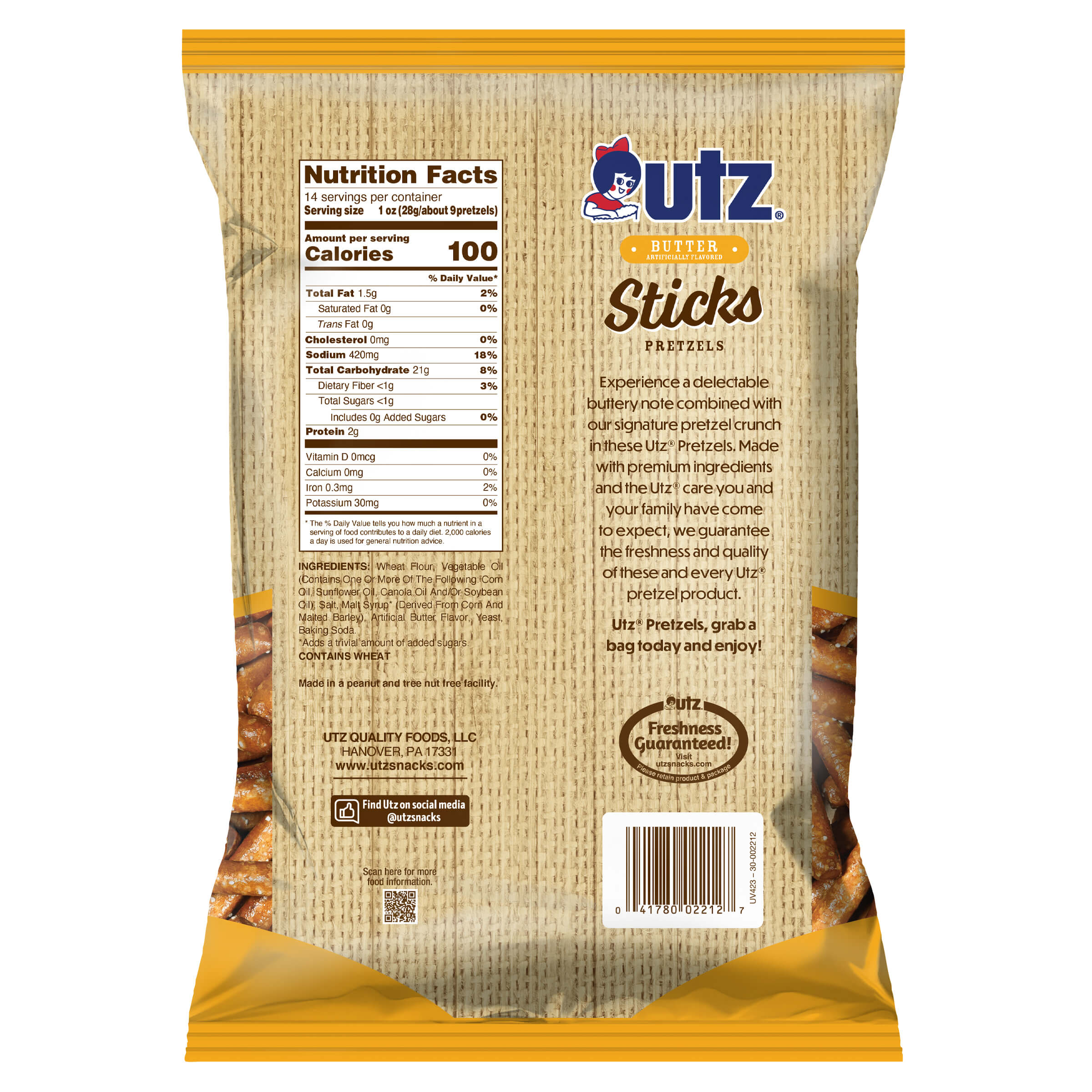 Utz Pretzels Butter Sticks