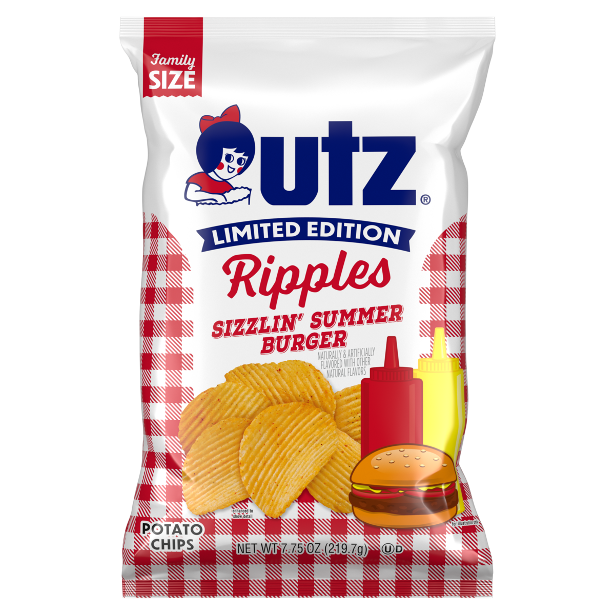 Utz Sizzlin' Summer Burger Ripple Potato Chips