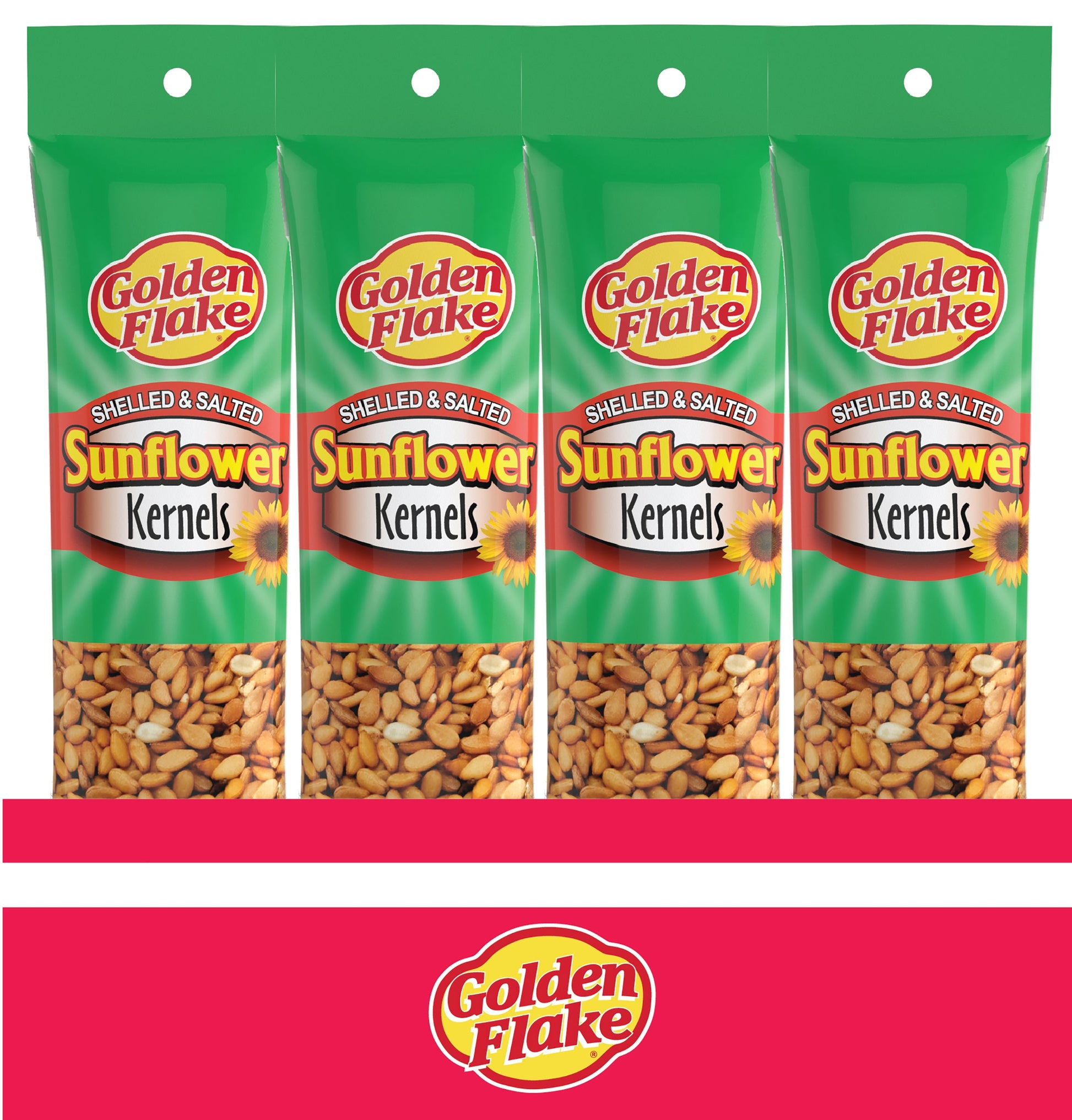 Golden Flake Shelled & Salted Sunflower Kernels (2.25oz Bags)