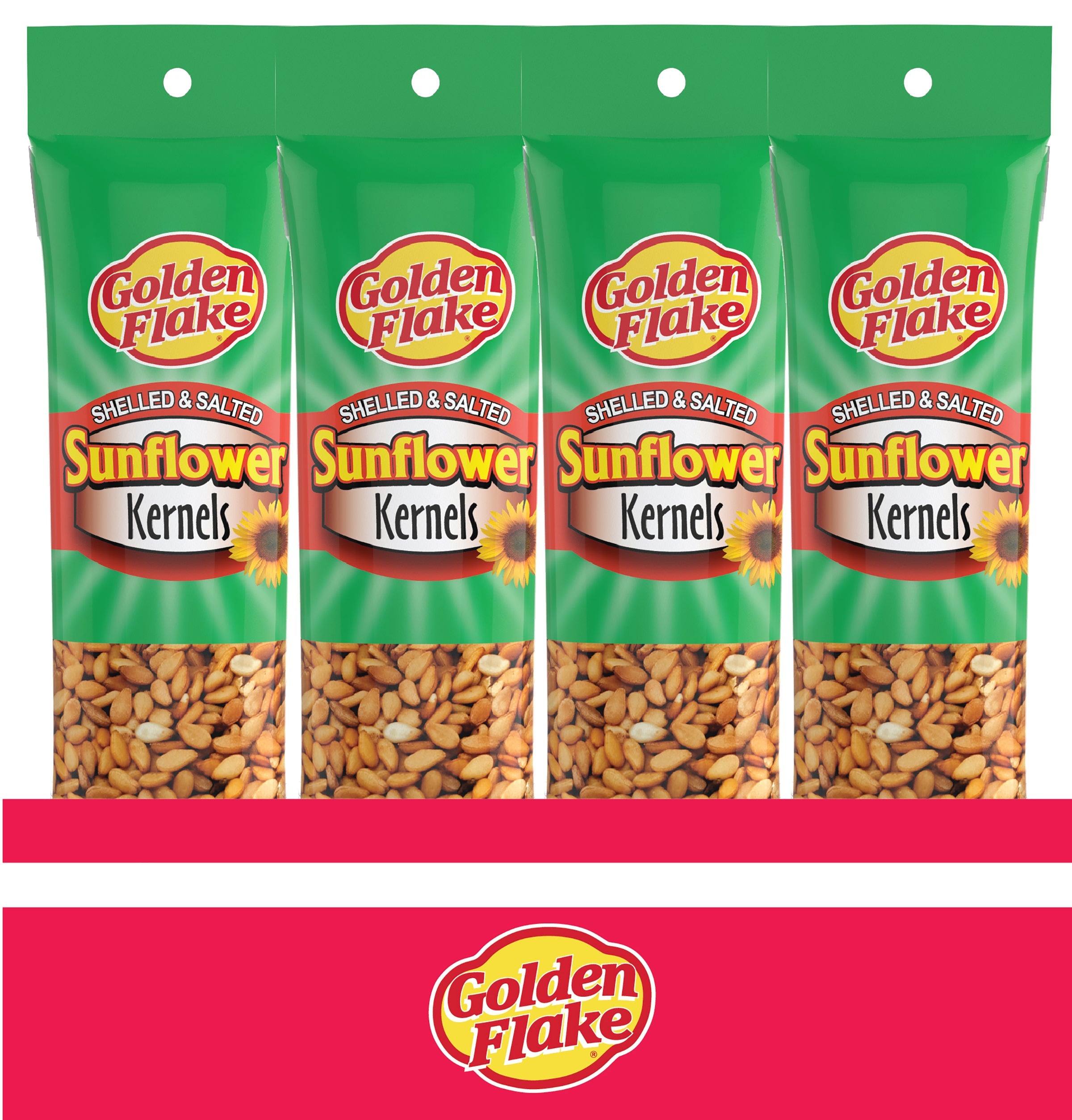 Golden Flake Shelled & Salted Sunflower Kernels (2.25oz Bags)