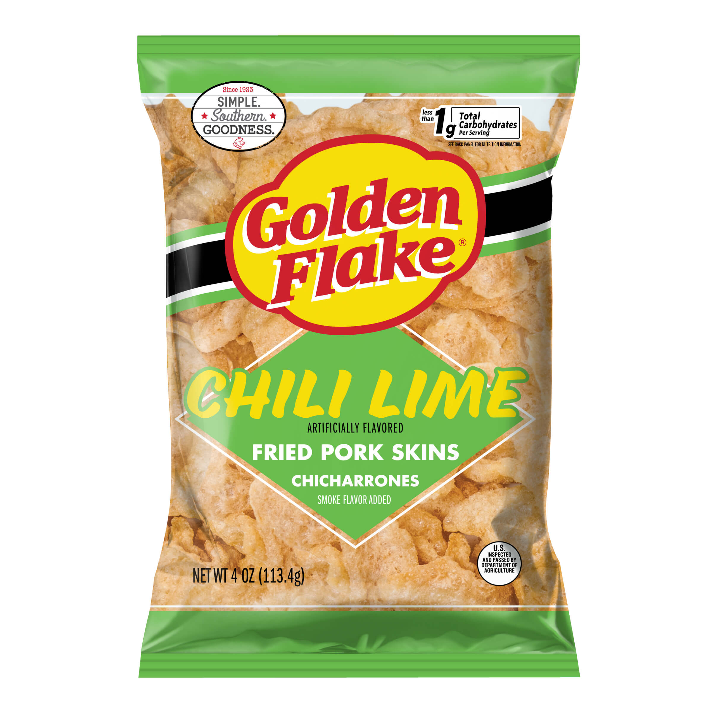 Golden Flake Pork Skins Chili Lime