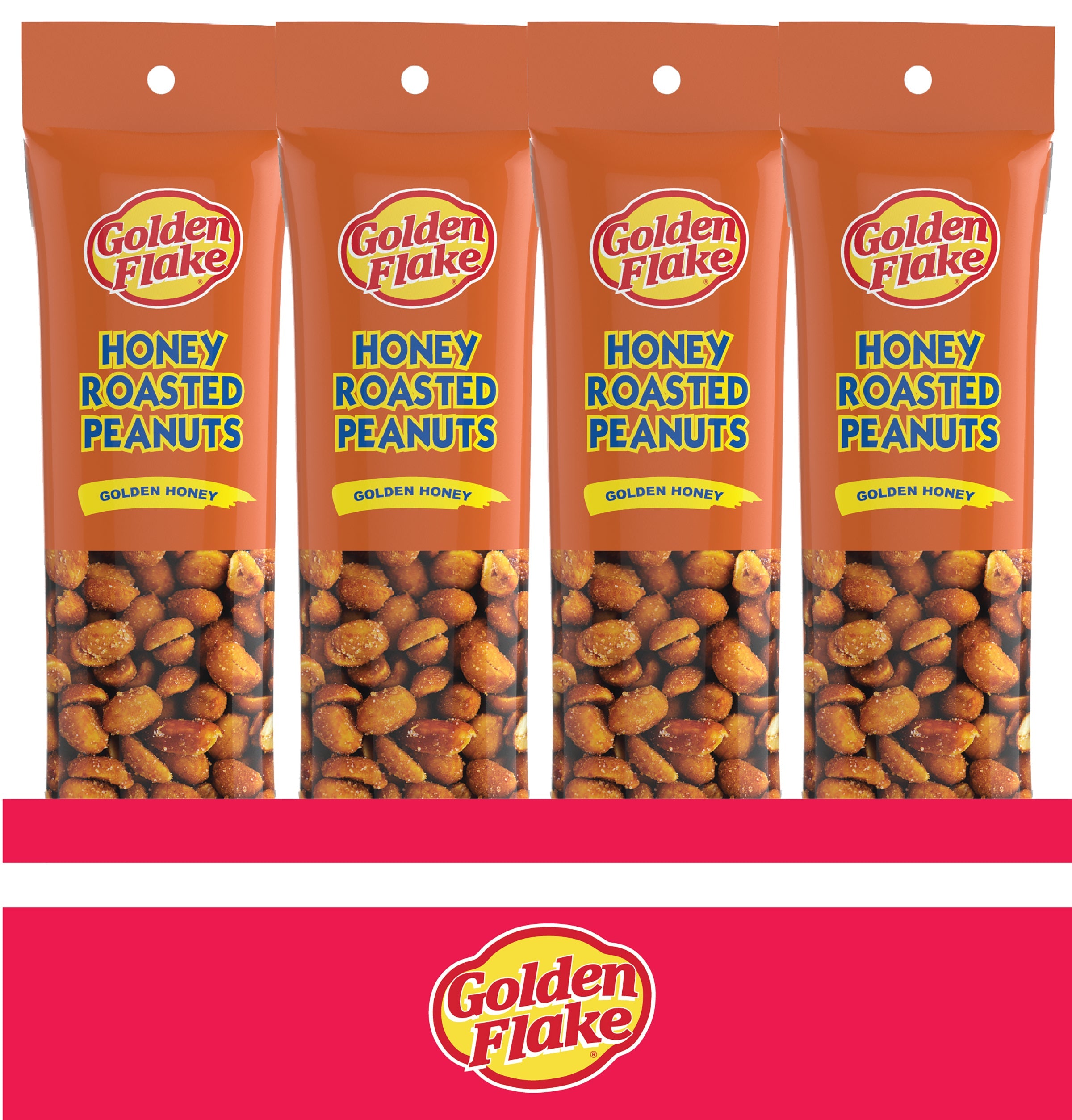 Golden Flake Nuts Variety Pack – Salted, Hot & Spicy, and Honey Roasted Peanuts (2.5oz Bags)