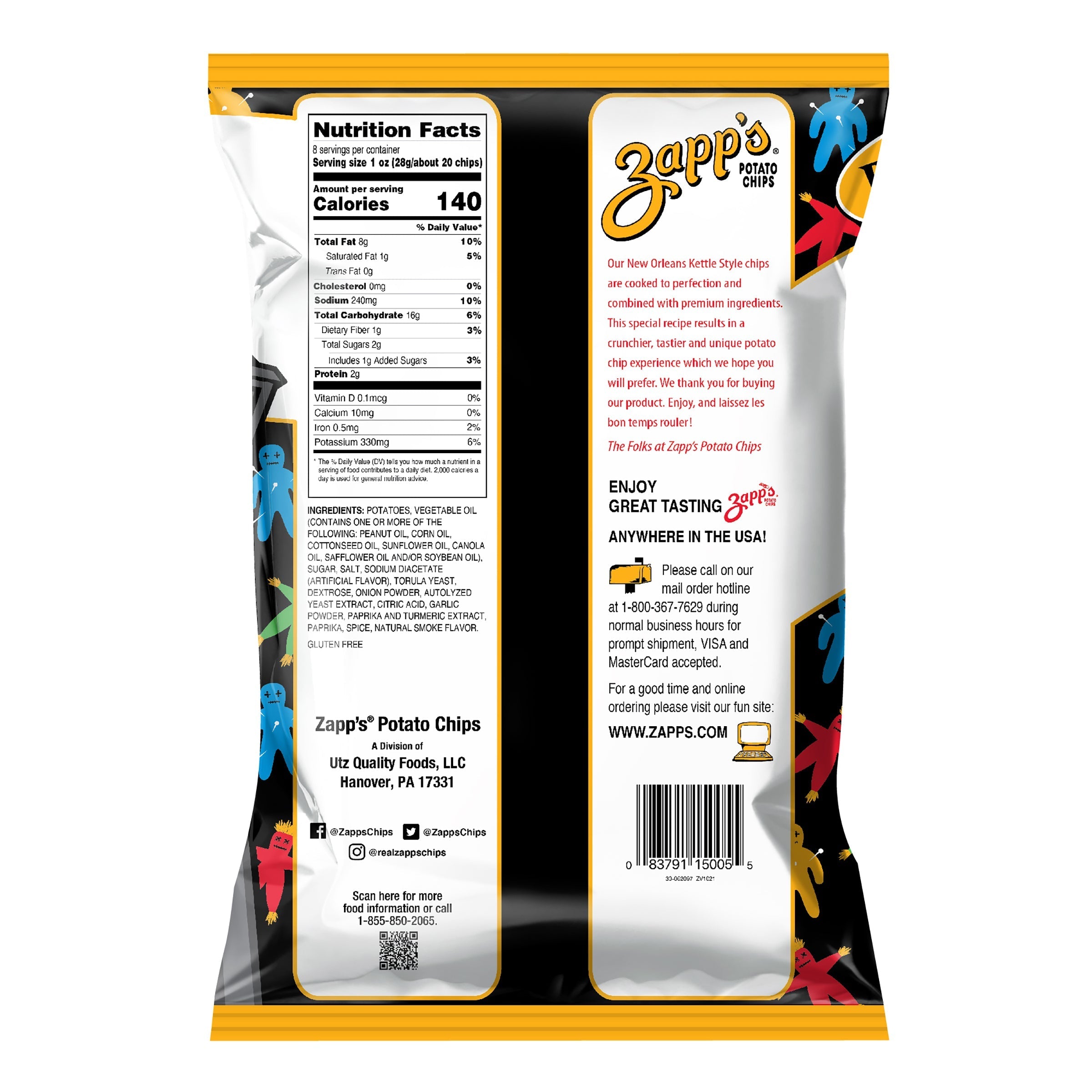 Zapp's Kettle Potato Chips Voodoo