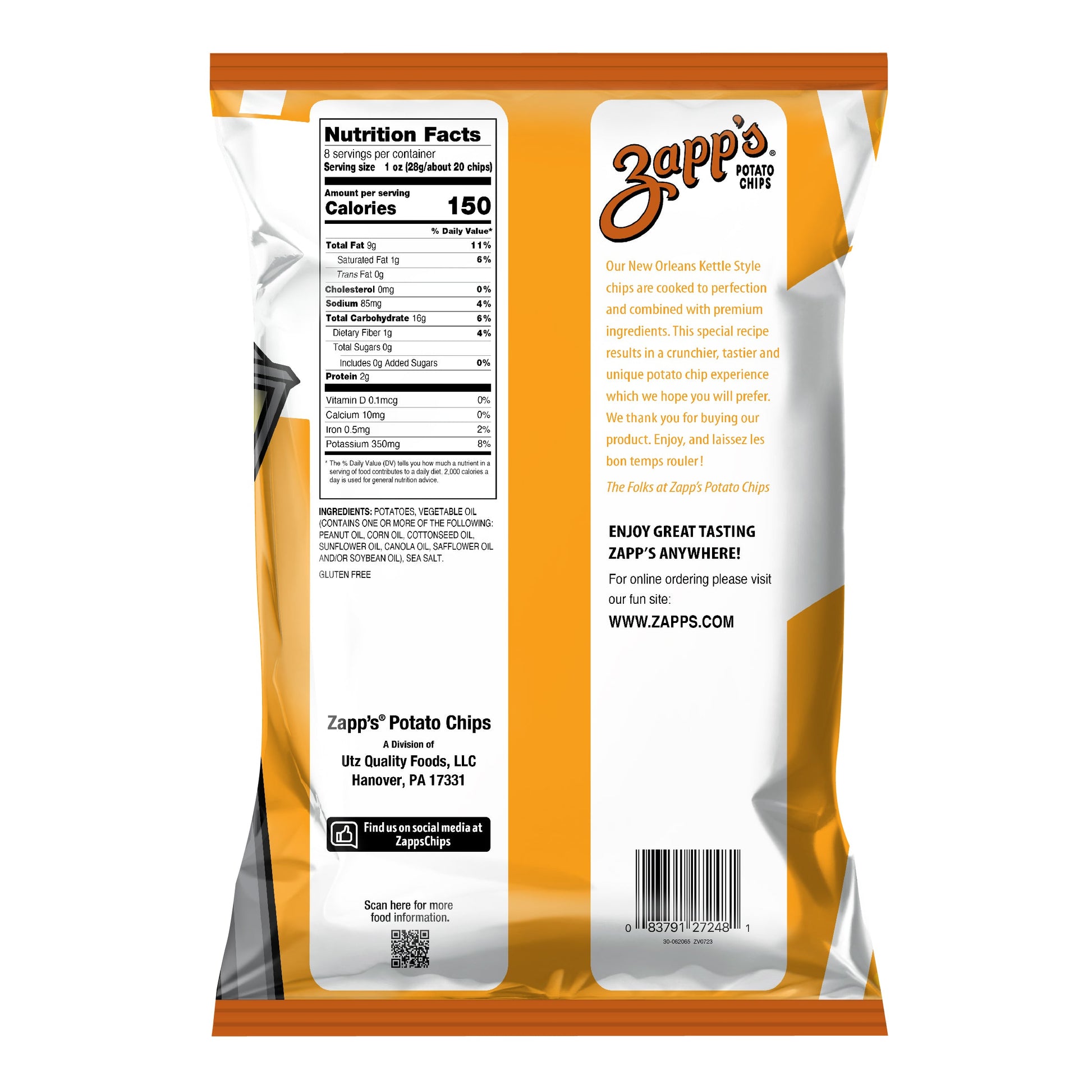 Zapp's Kettle Potato Chips Regular