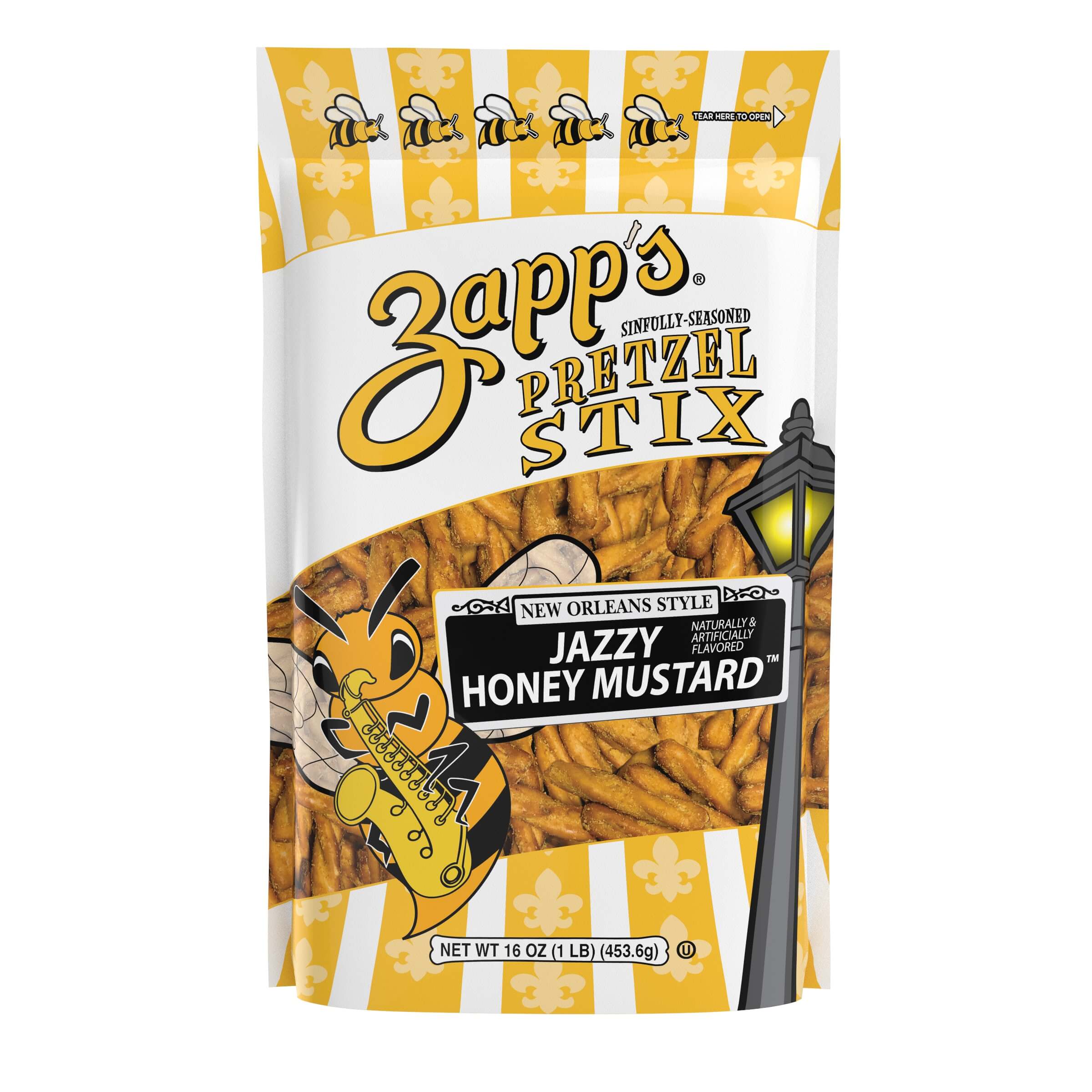 Zapp's Sinfully Seasoned Pretzel Stixs Jazzy Honey Mustard