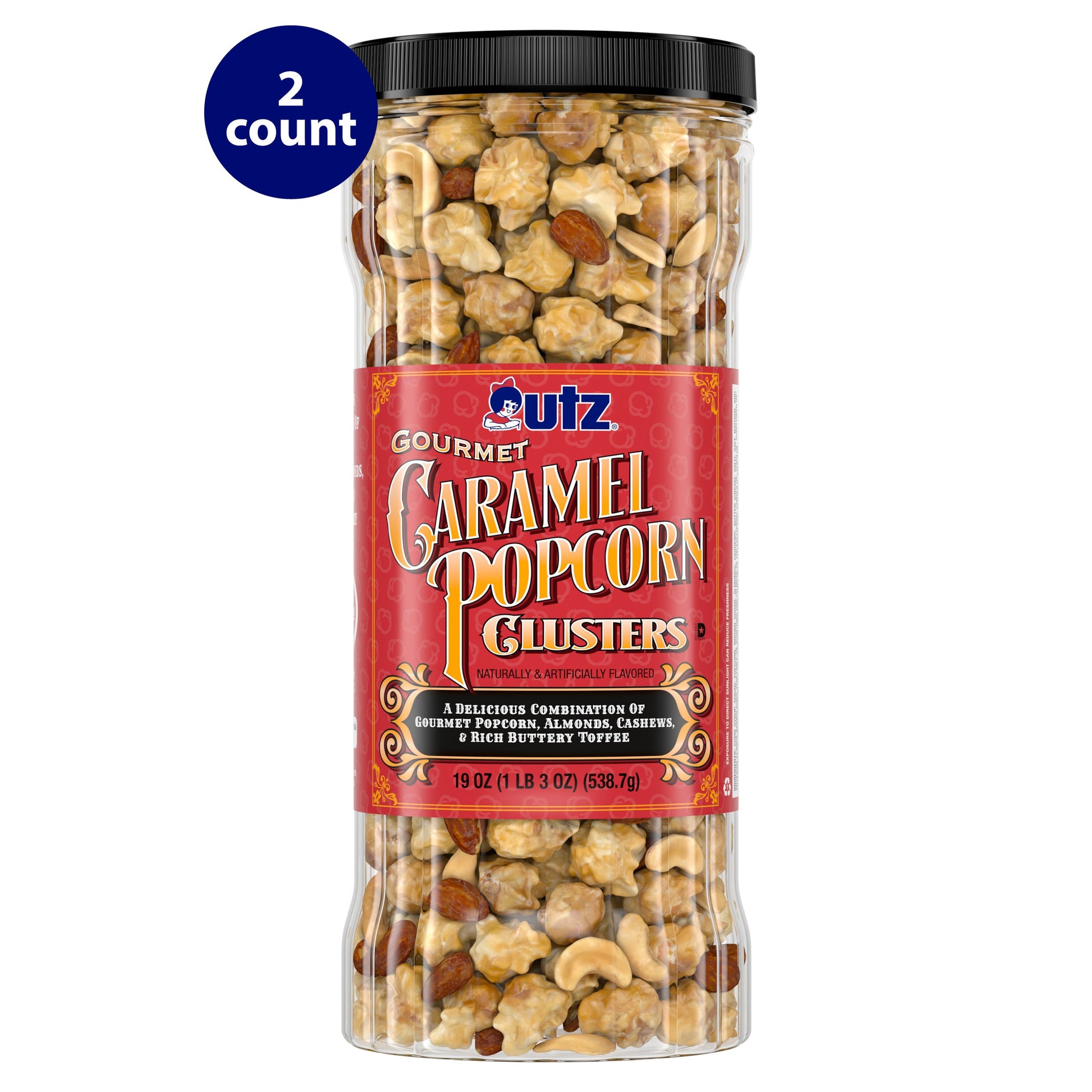 Utz Gourmet Caramel Popcorn Clusters Barrel
