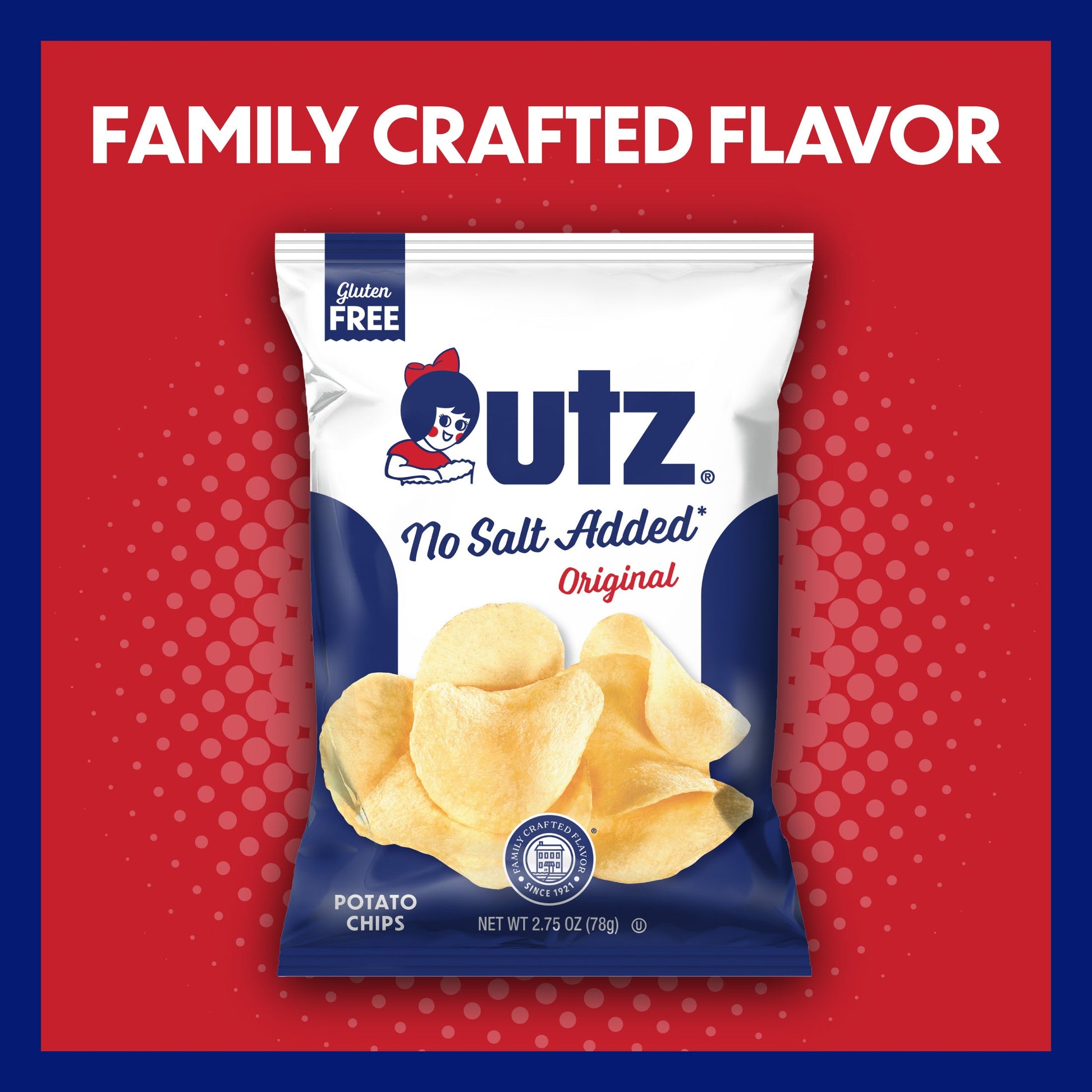 Utz Original No Salt Added Potato Chips