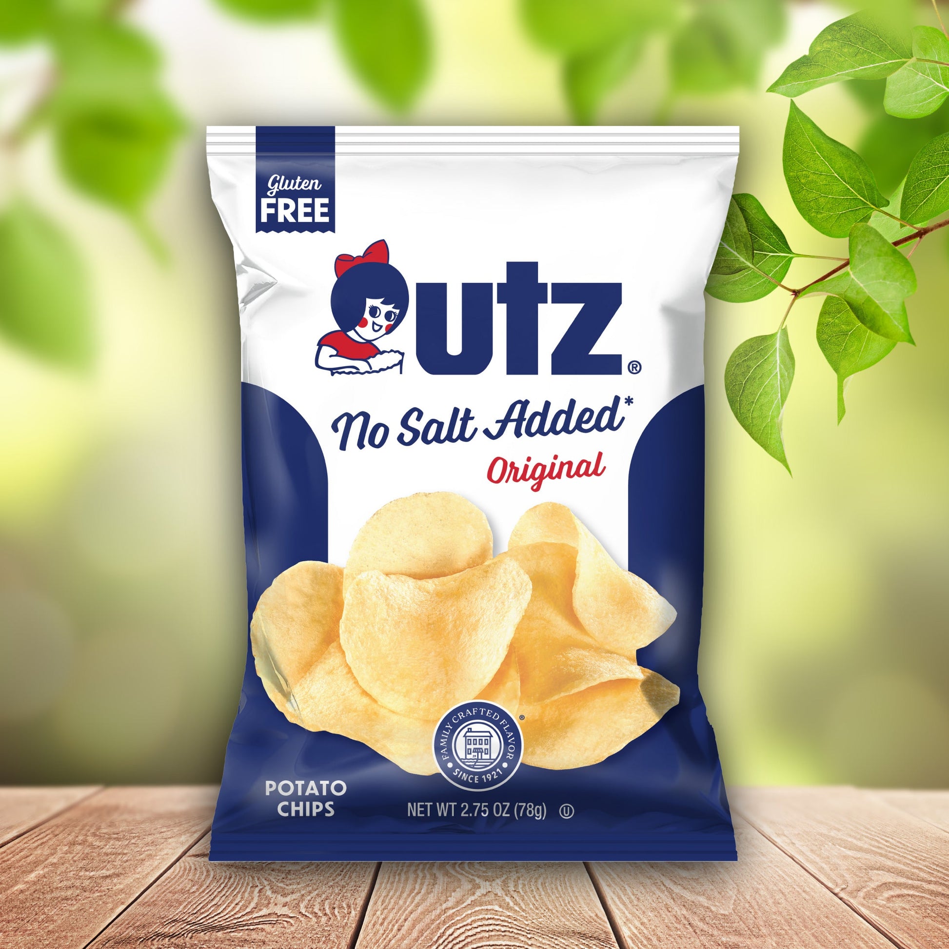 Utz Original No Salt Added Potato Chips