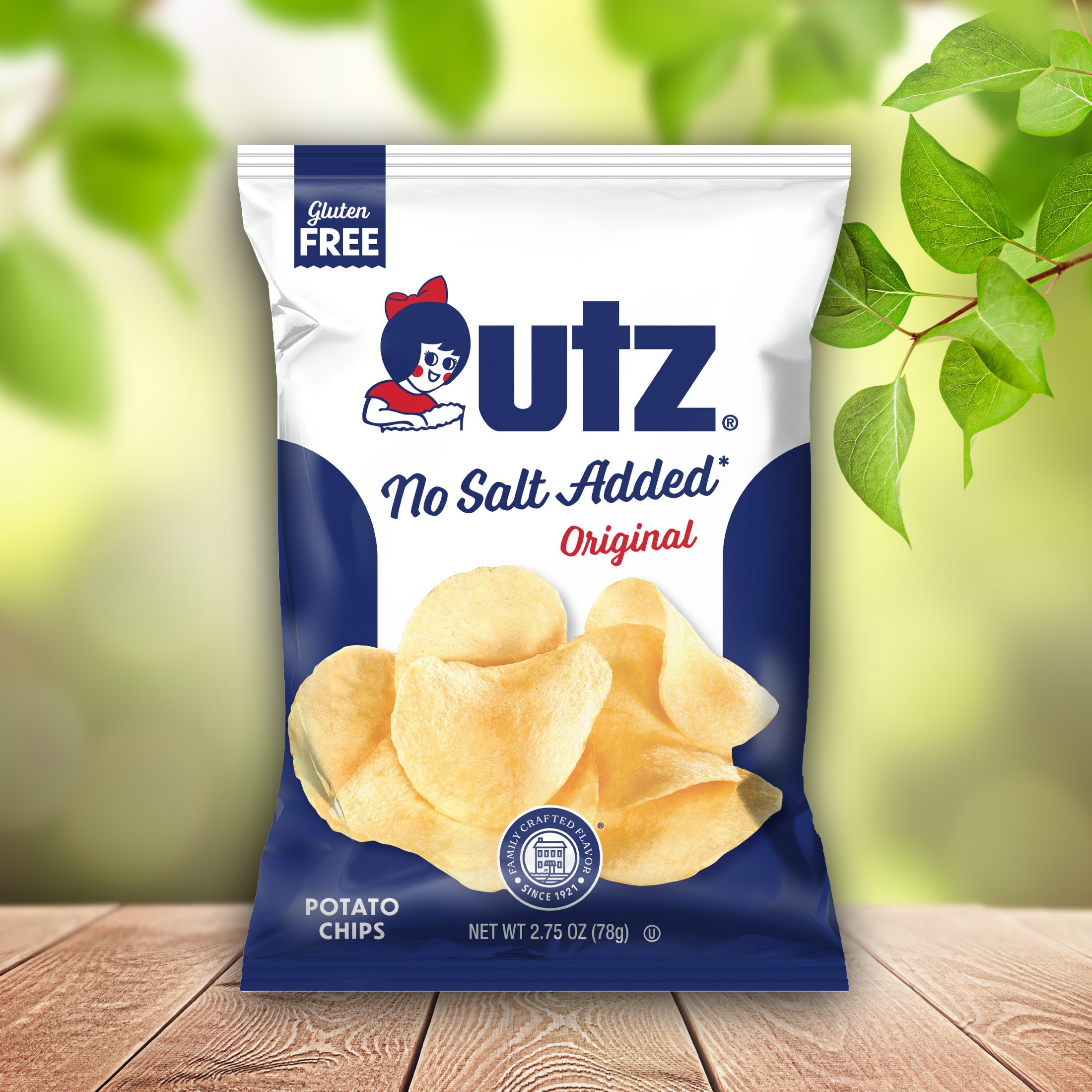 Utz Original No Salt Added Potato Chips