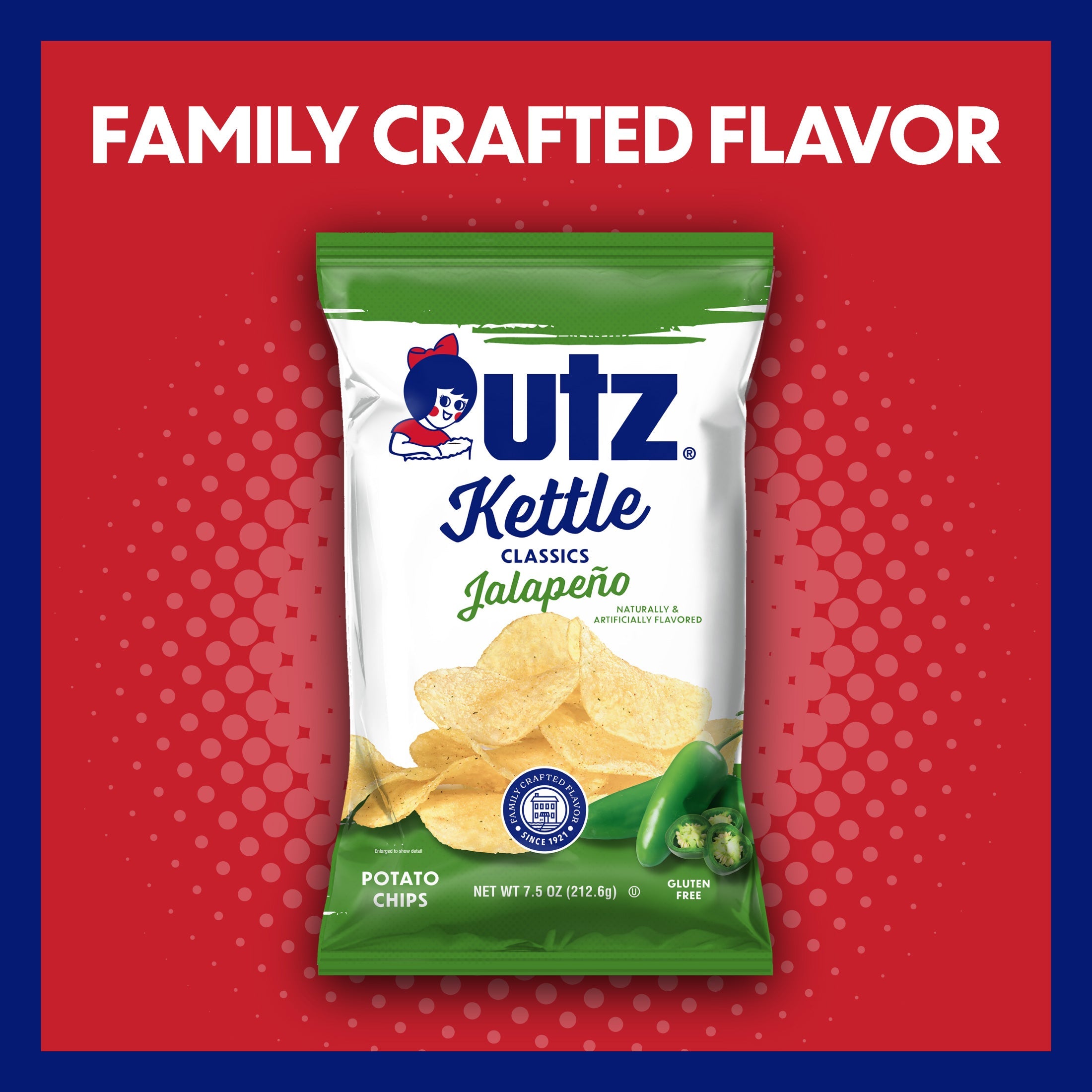 Utz Kettle Classics Potato Chips Jalapeno
