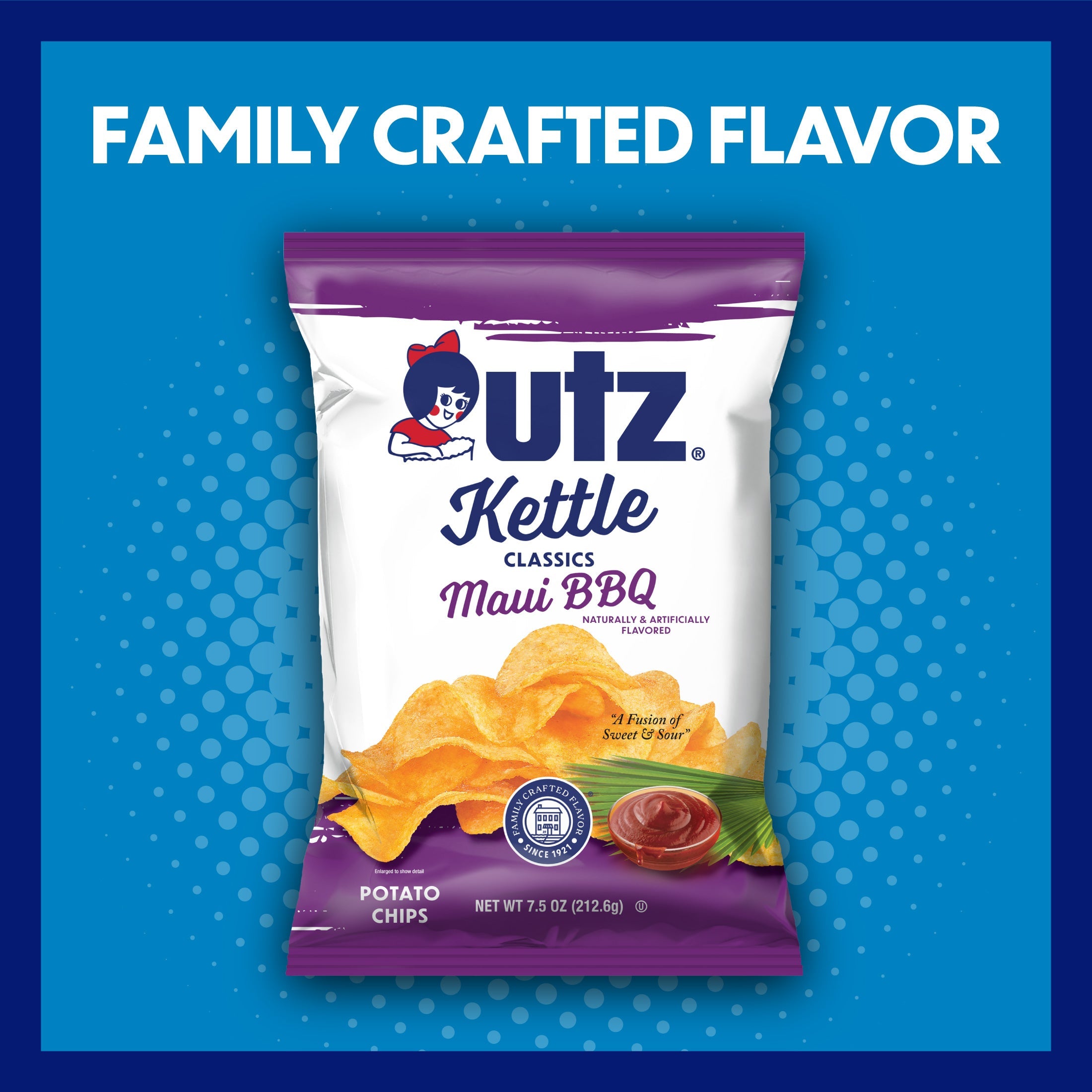 Utz Kettle Classics Potato Chips Maui BBQ