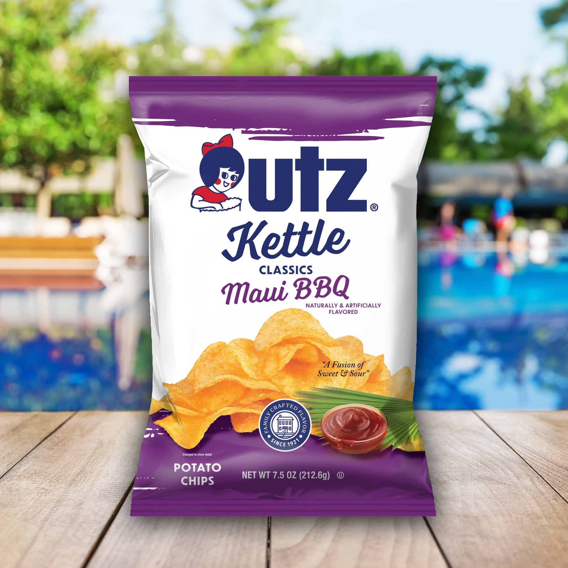 Utz Kettle Classics Potato Chips Maui BBQ