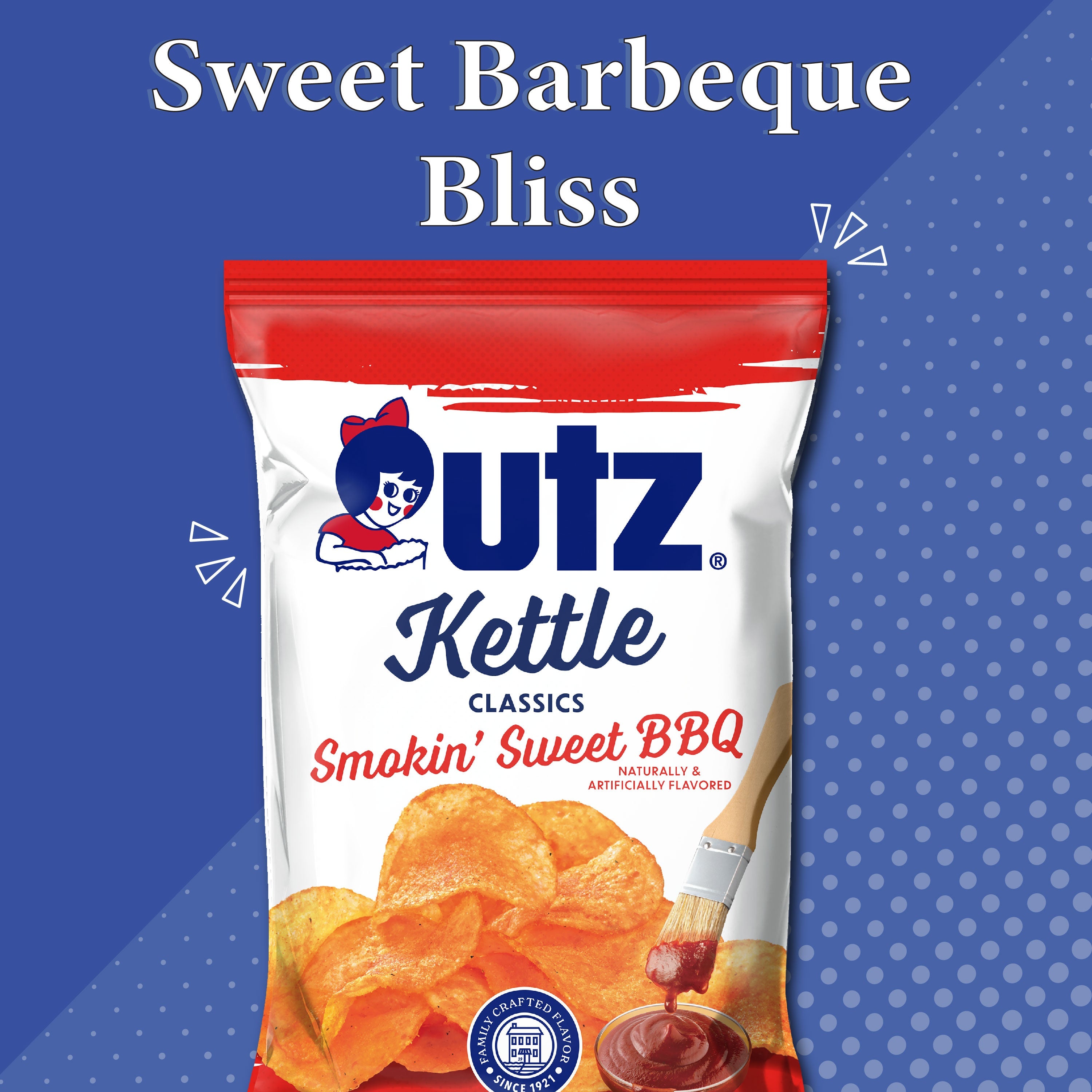 Utz Kettle Classics Potato Chips Smokin Sweet BBQ
