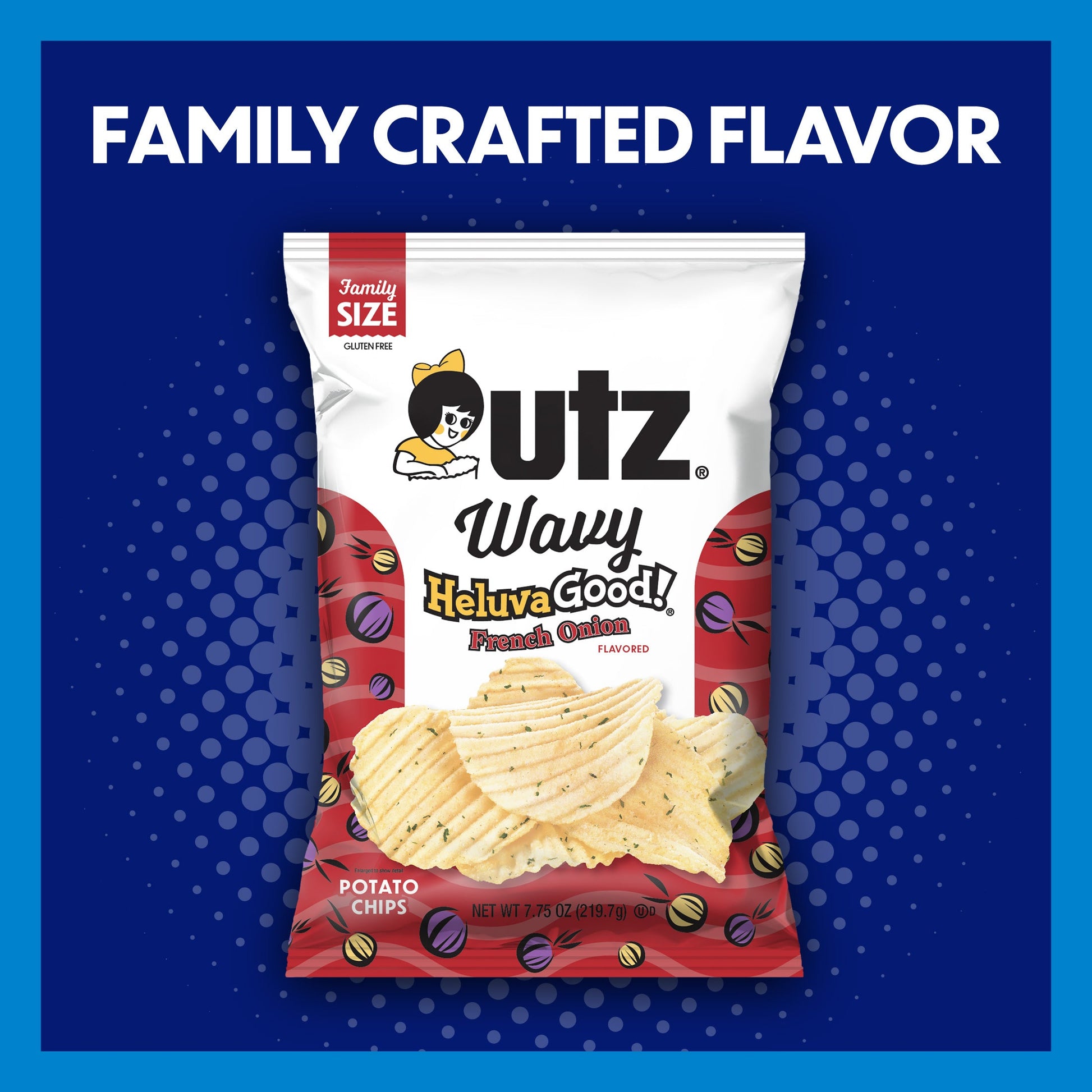 Utz Wavy Heluva Good French Onion Potato Chips