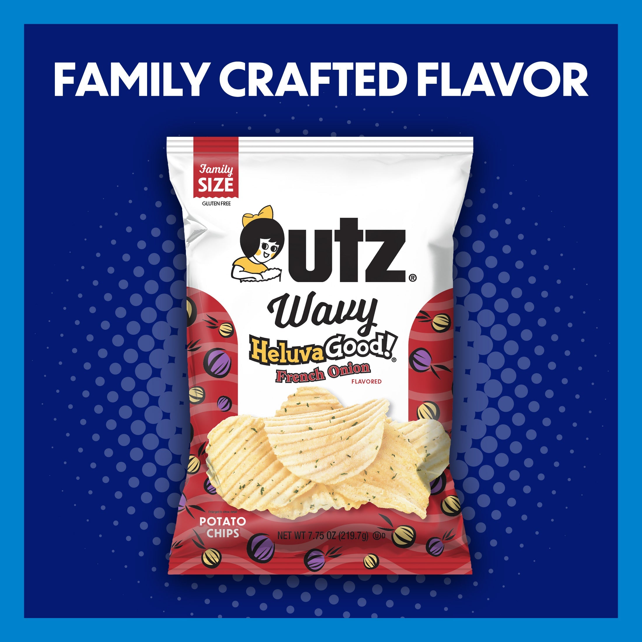 Utz Wavy Heluva Good French Onion Potato Chips