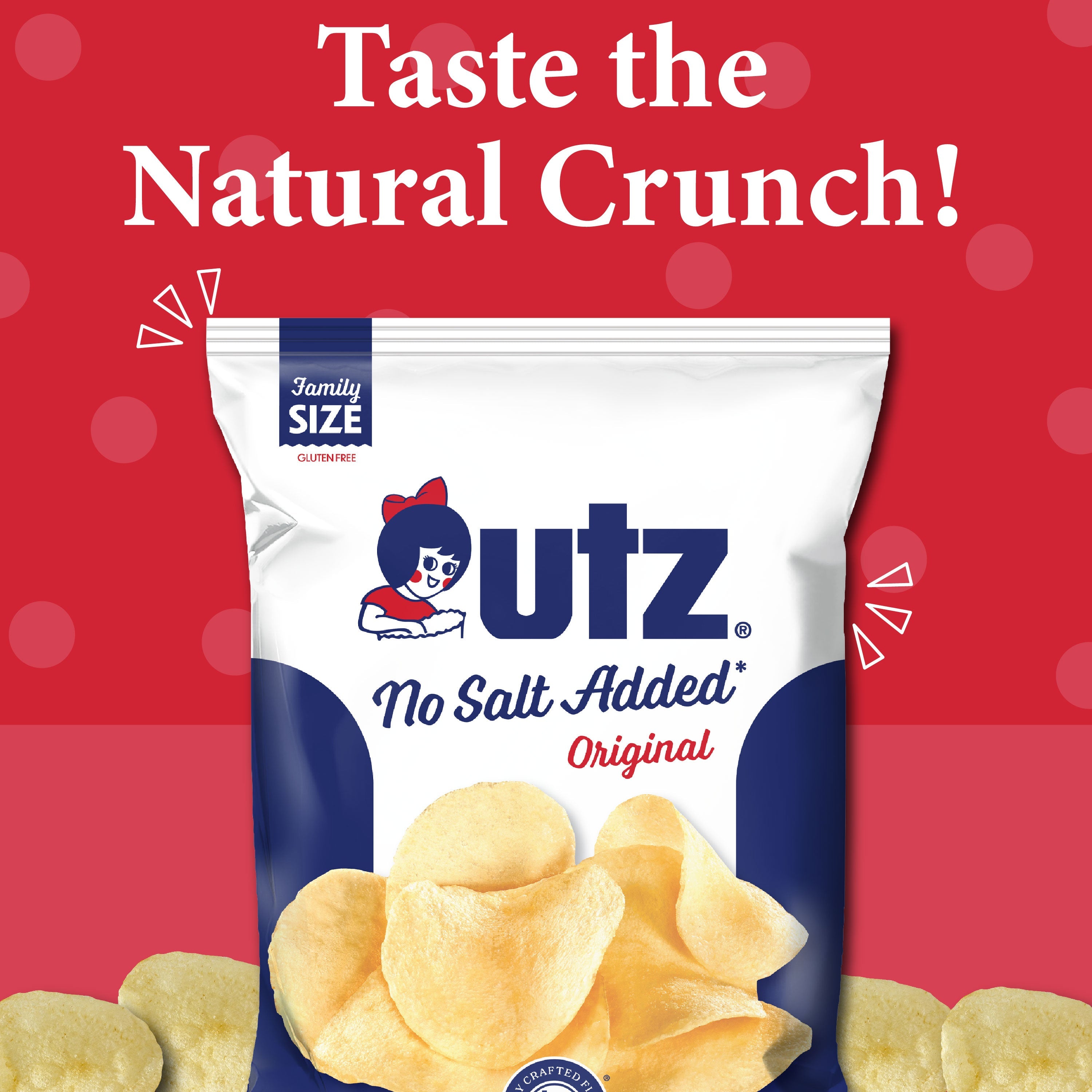 Utz Original No Salt Added Potato Chips