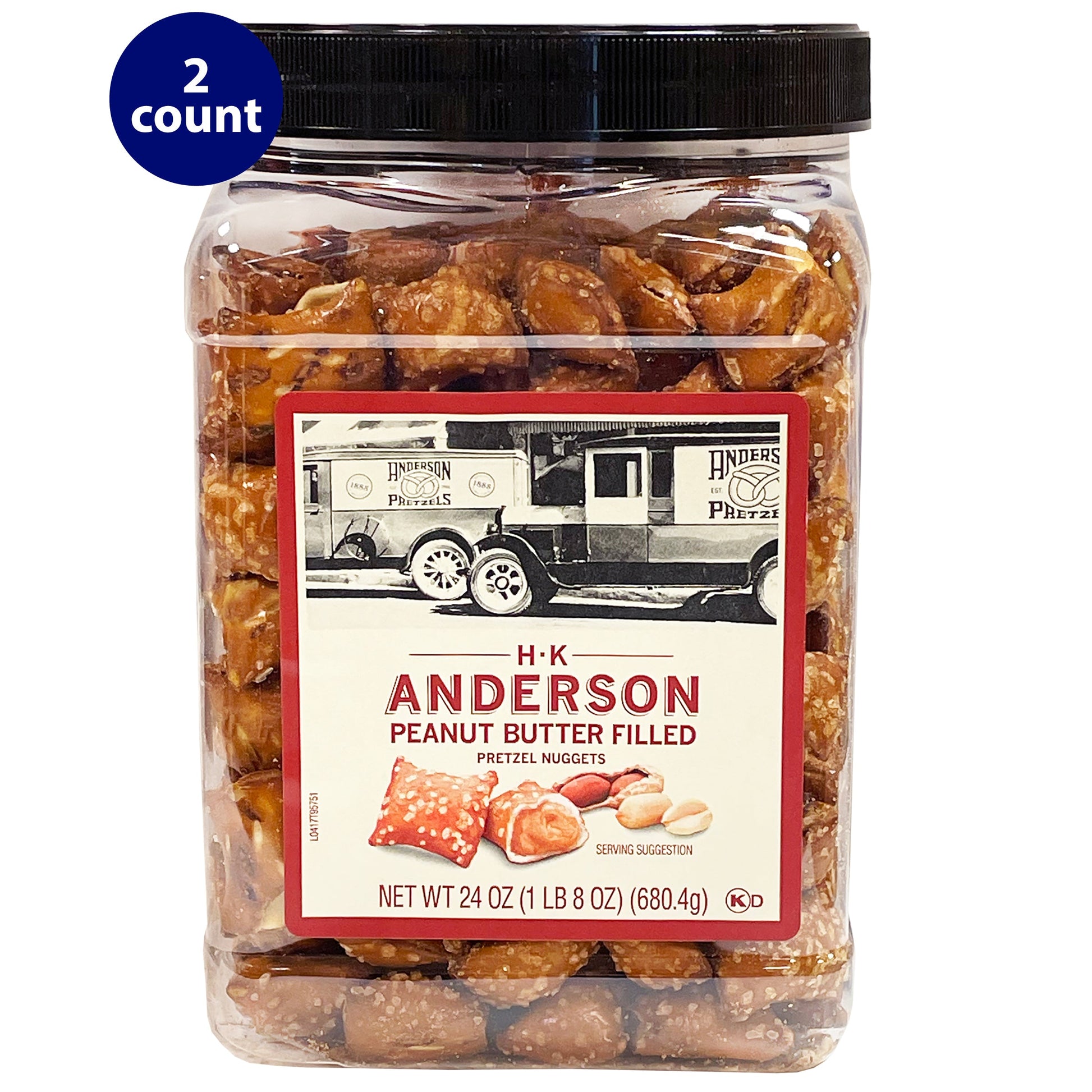 H.K. Anderson Peanut Butter Filled Pretzel Nuggets Barrel, Multipack