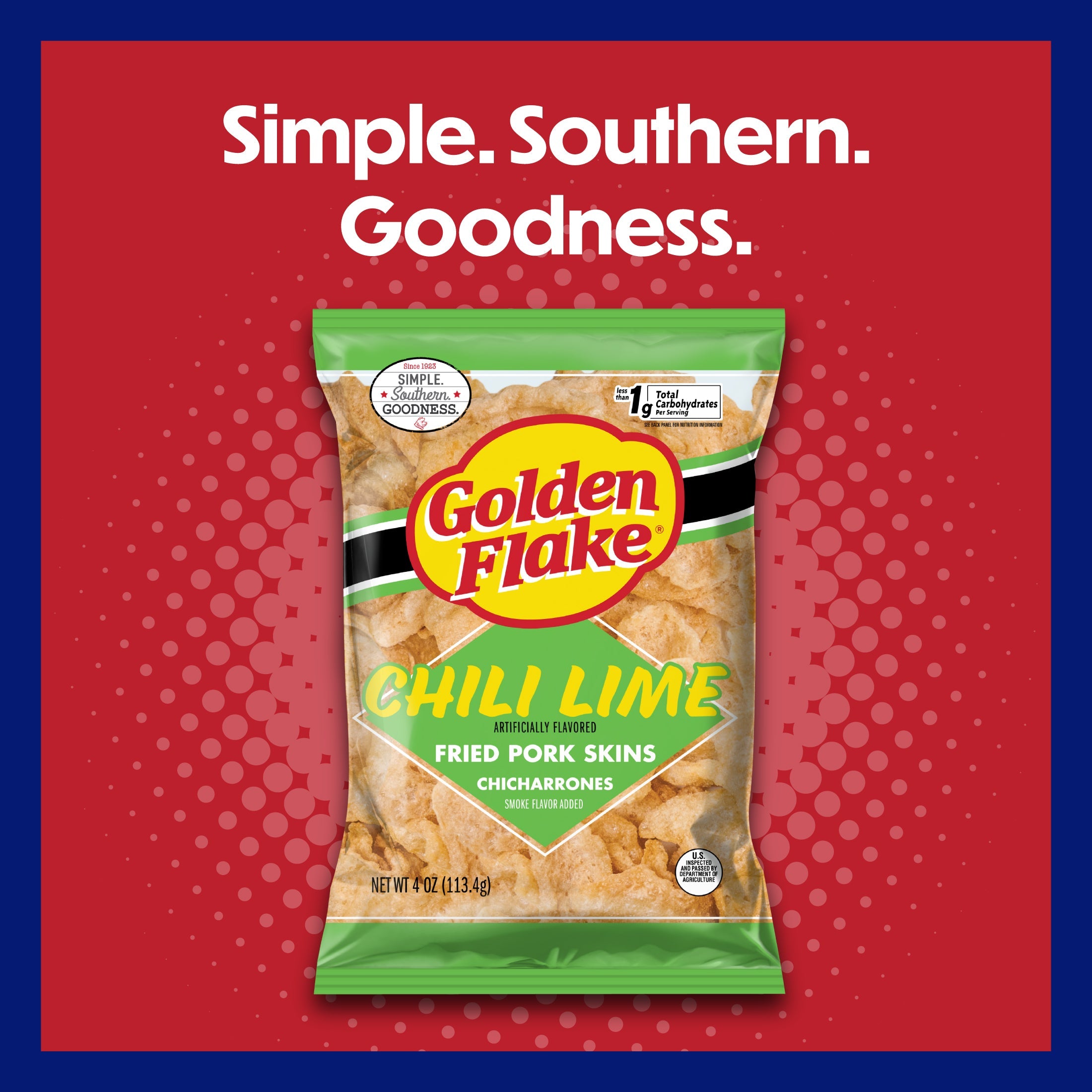 Golden Flake Pork Skins Chili Lime