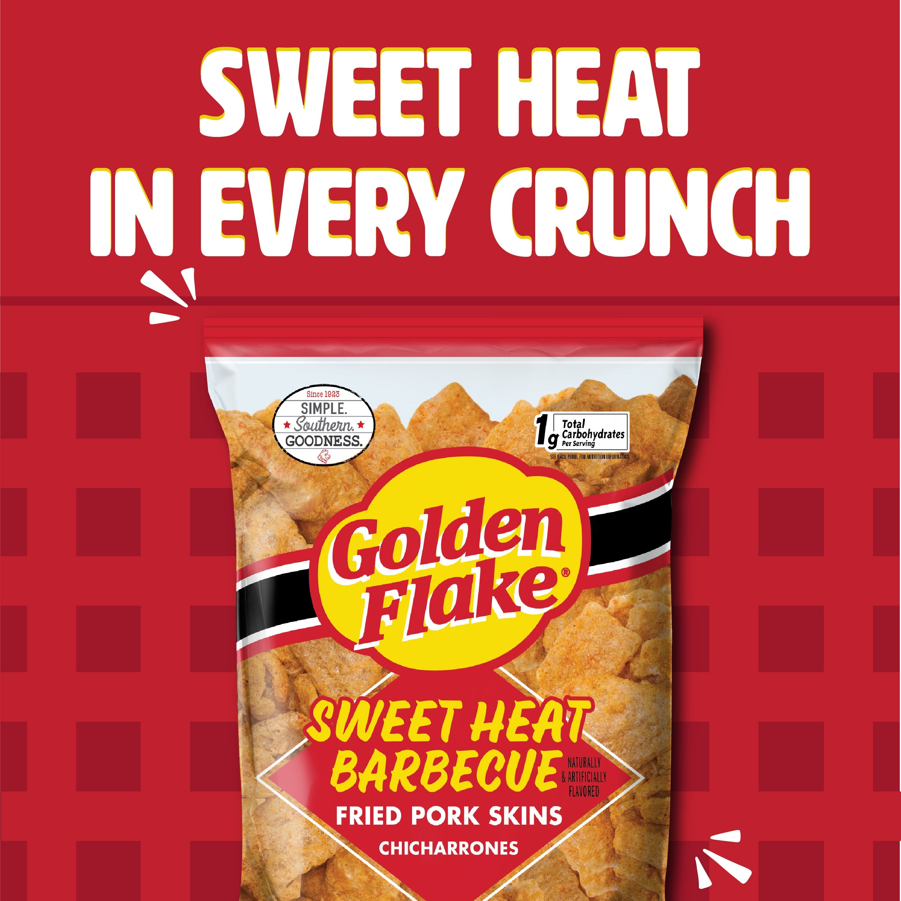 Golden Flake Pork Skins Sweet Heat Barbecue