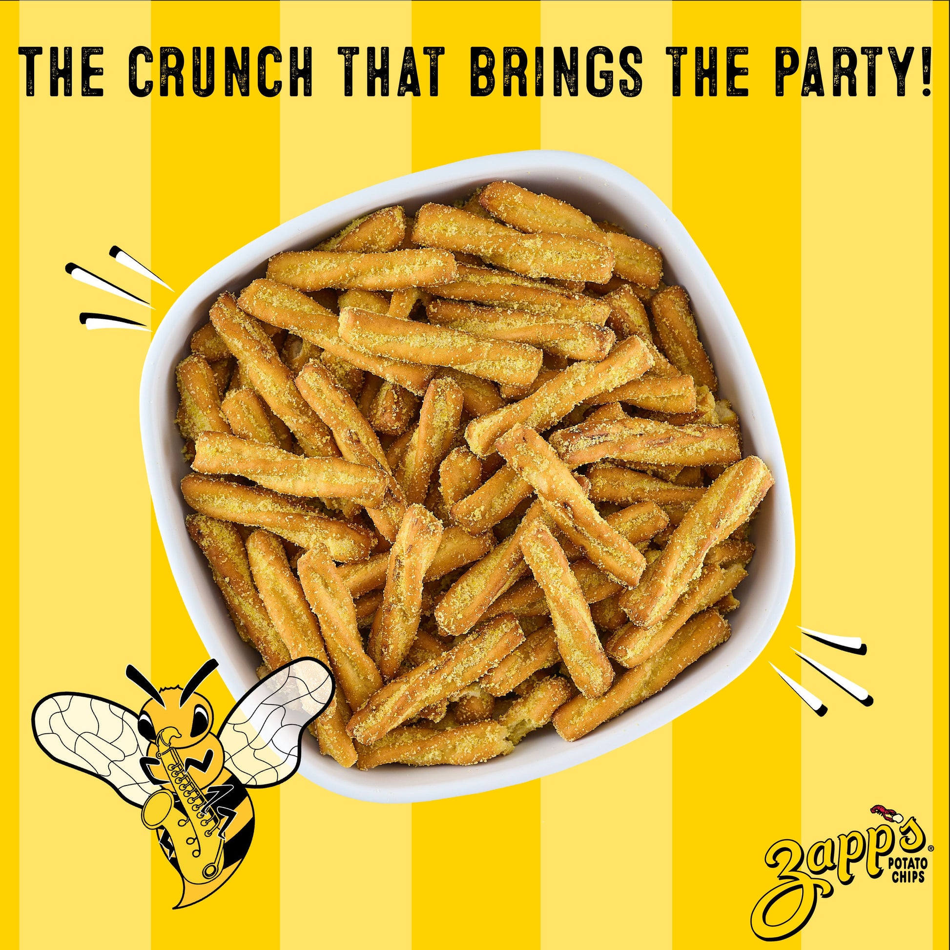 Zapp's Sinfully Seasoned Pretzel Stixs Jazzy Honey Mustard
