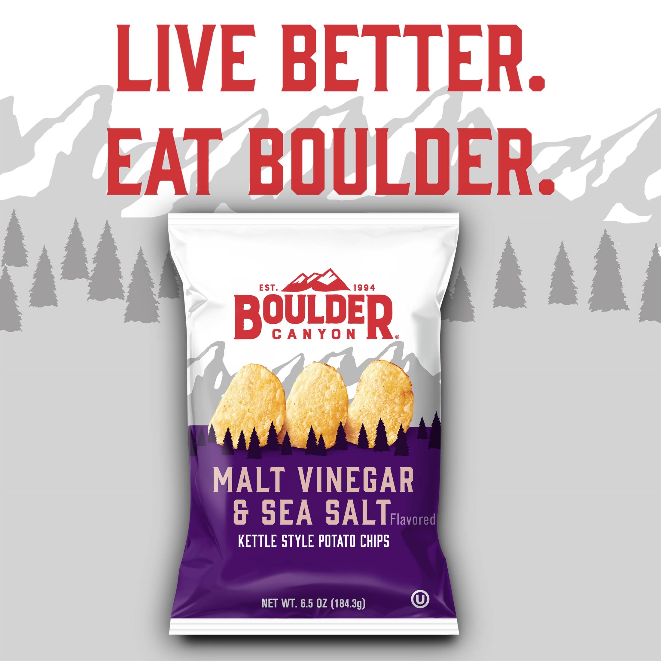 Boulder Canyon Kettle Potato Chips Malt Vinegar & Sea Salt