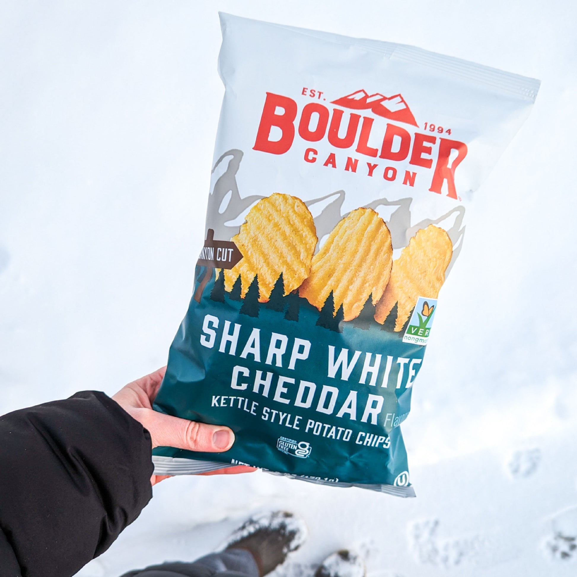 Boulder Canyon Kettle Potato Chips Canyon Cut Sharp White Cheddar