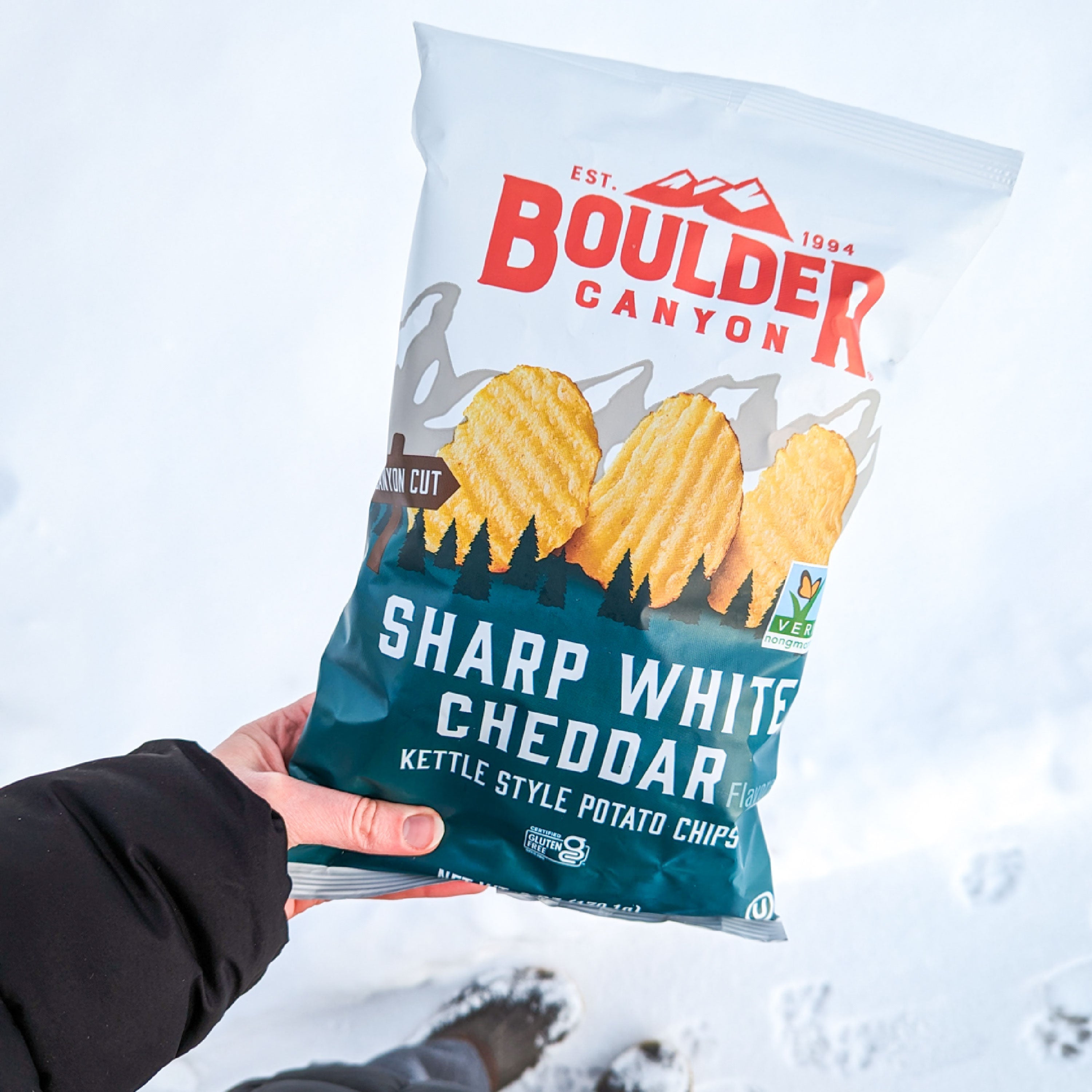 Boulder Canyon Kettle Potato Chips Canyon Cut Sharp White Cheddar