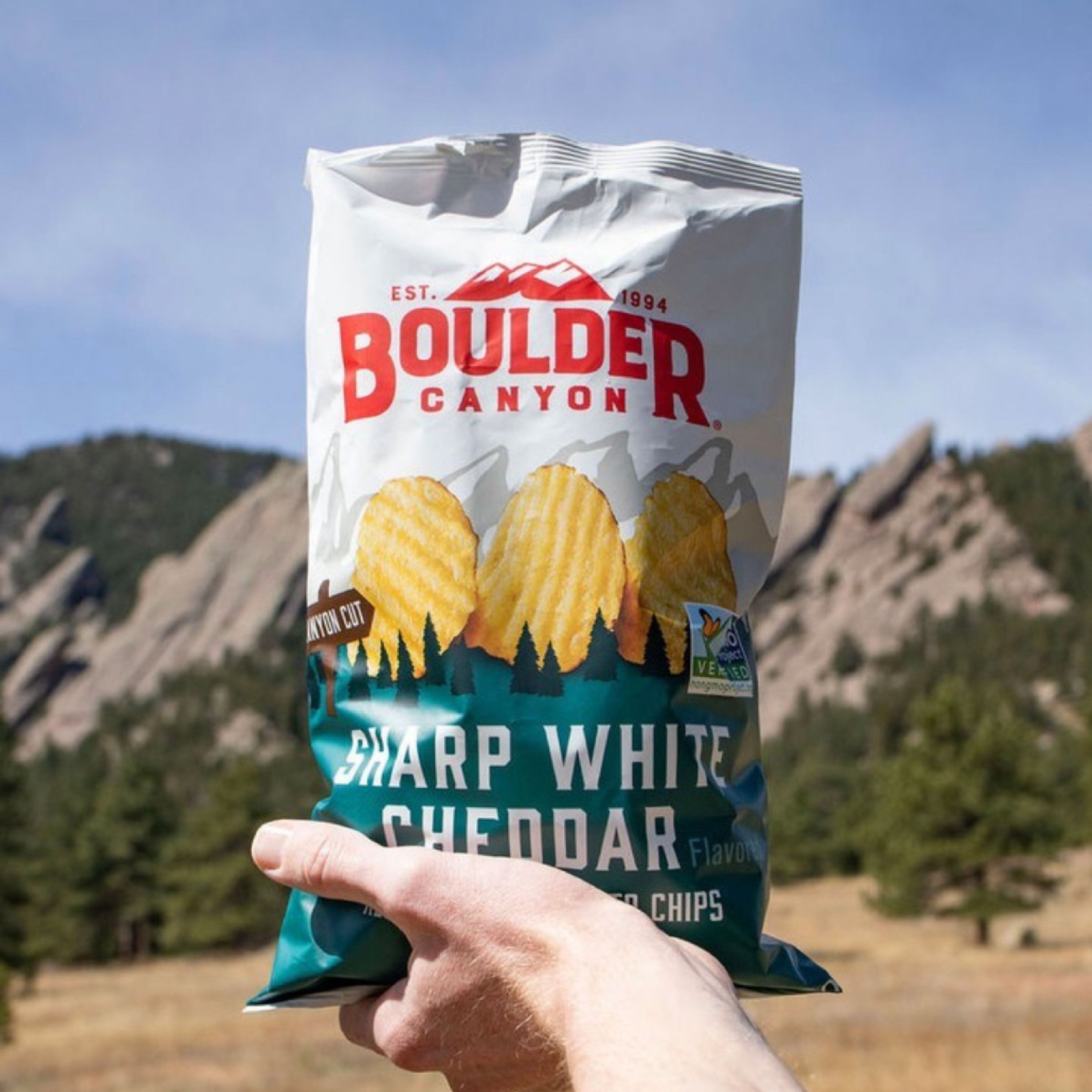 Boulder Canyon Kettle Potato Chips Canyon Cut Sharp White Cheddar