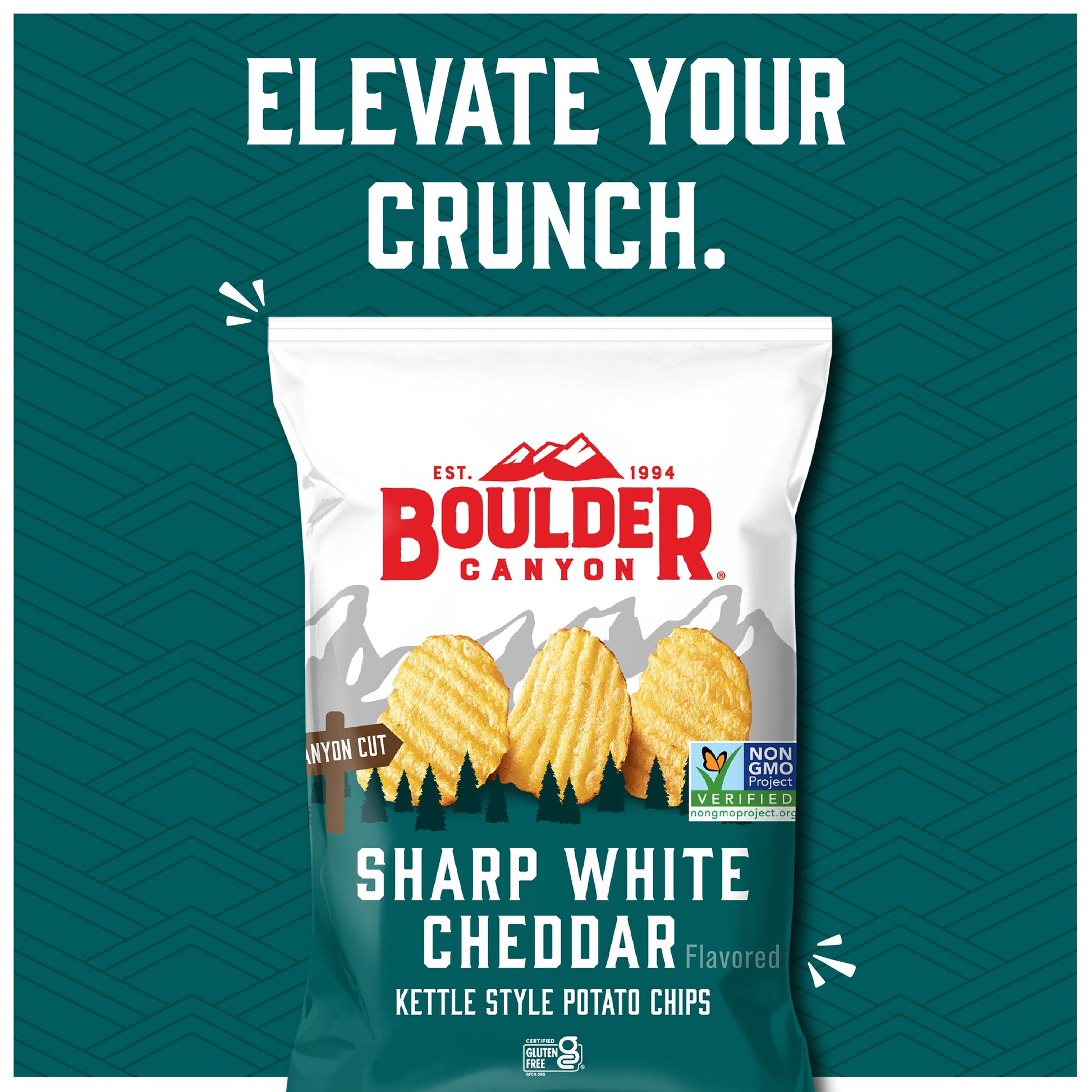 Boulder Canyon Kettle Potato Chips Canyon Cut Sharp White Cheddar