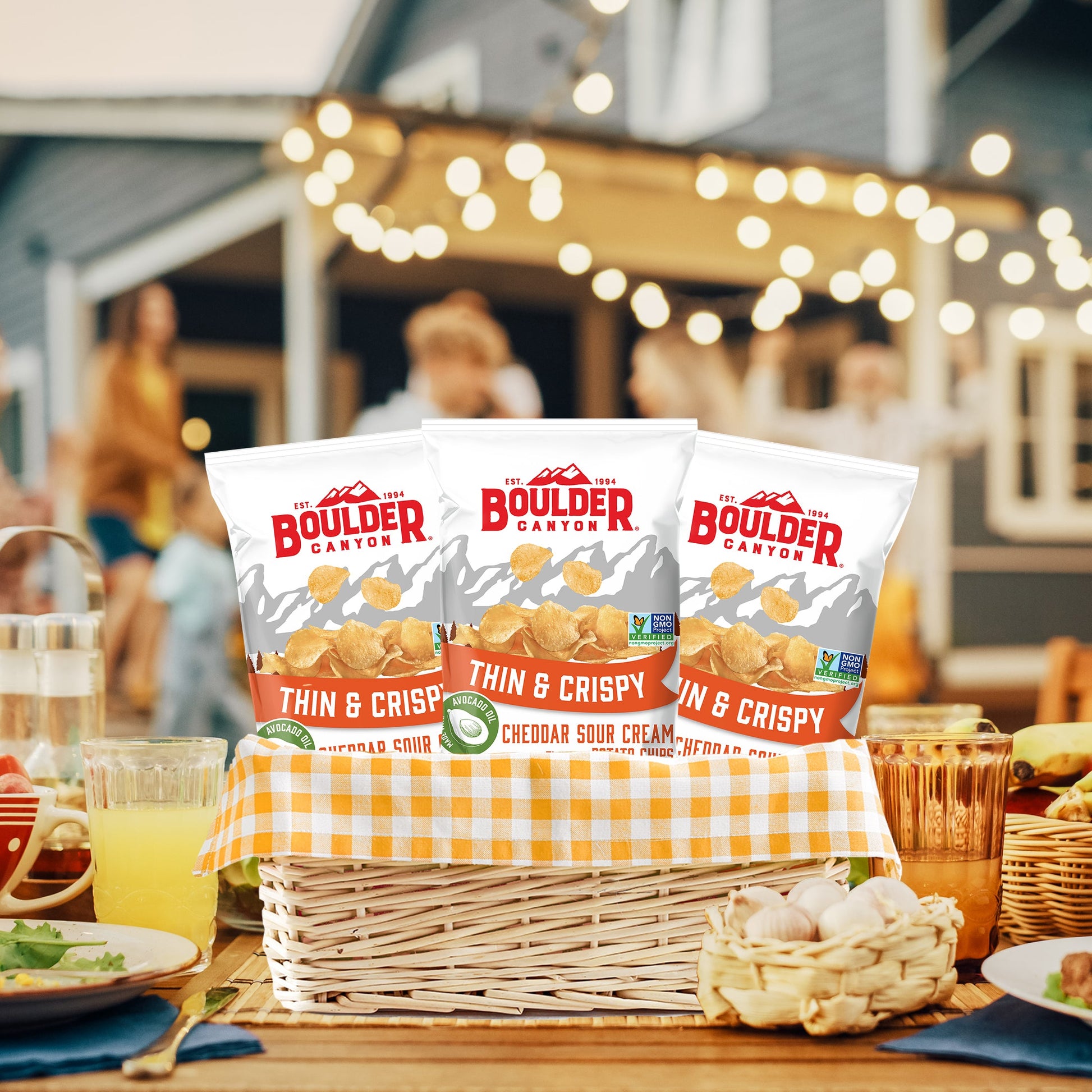 Boulder Canyon Potato Chips Thin & Crispy Avocado Oil Cheddar Sour Cream