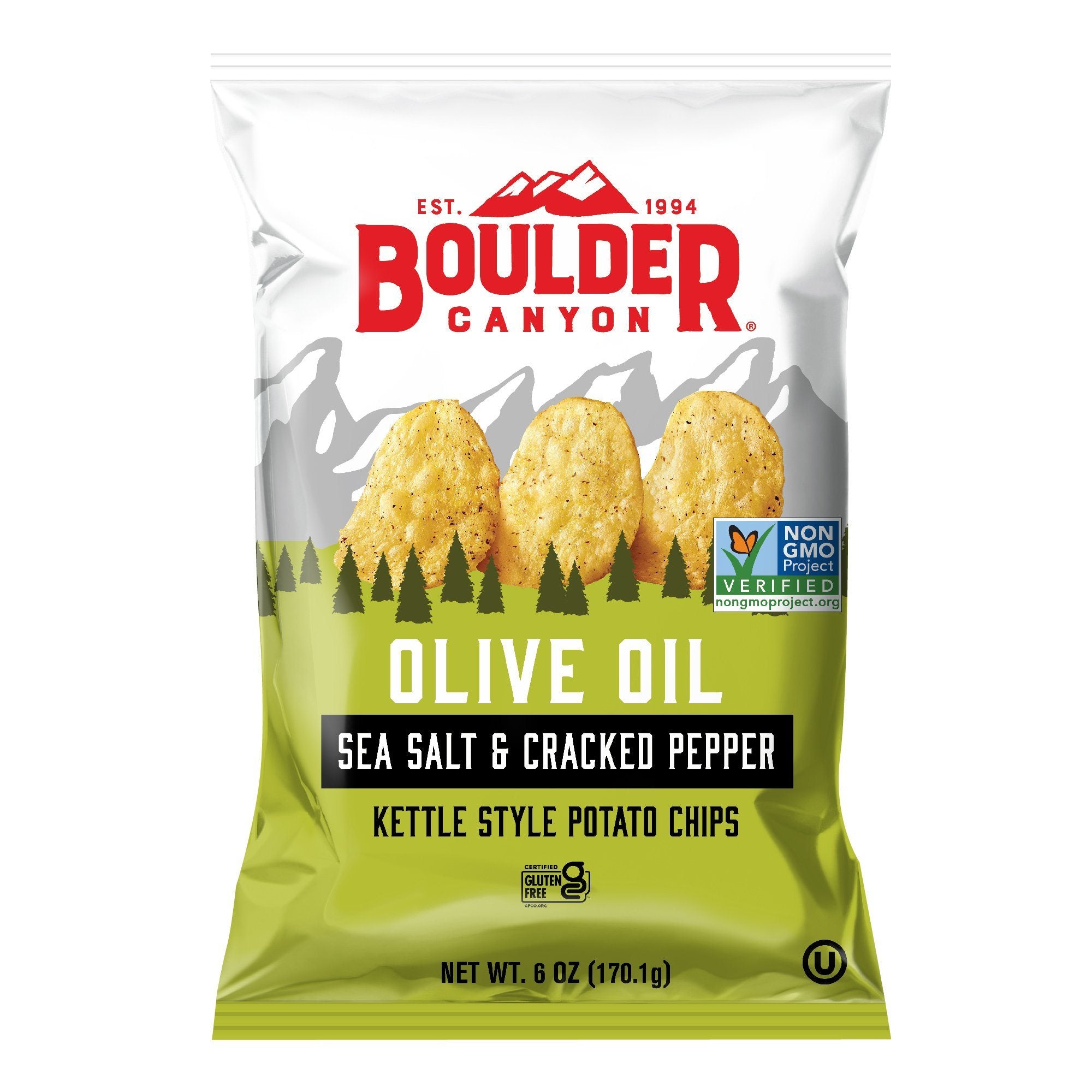 Boulder Canyon Kettle Potato Chips Olive Oil Sea Salt & Cracked Pepper