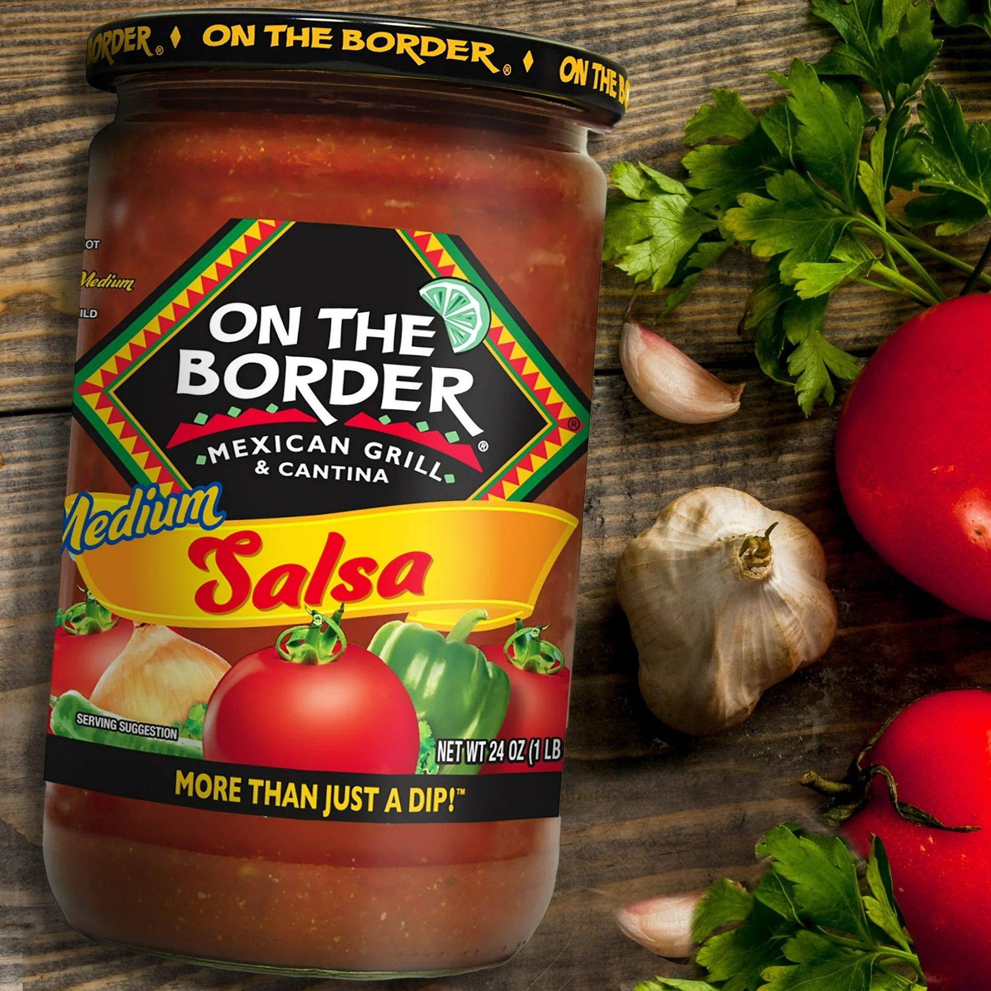 On The Border Party Starter Bundle — 2 Classic Café Style Chips + Medium Salsa + Monterey Jack Queso