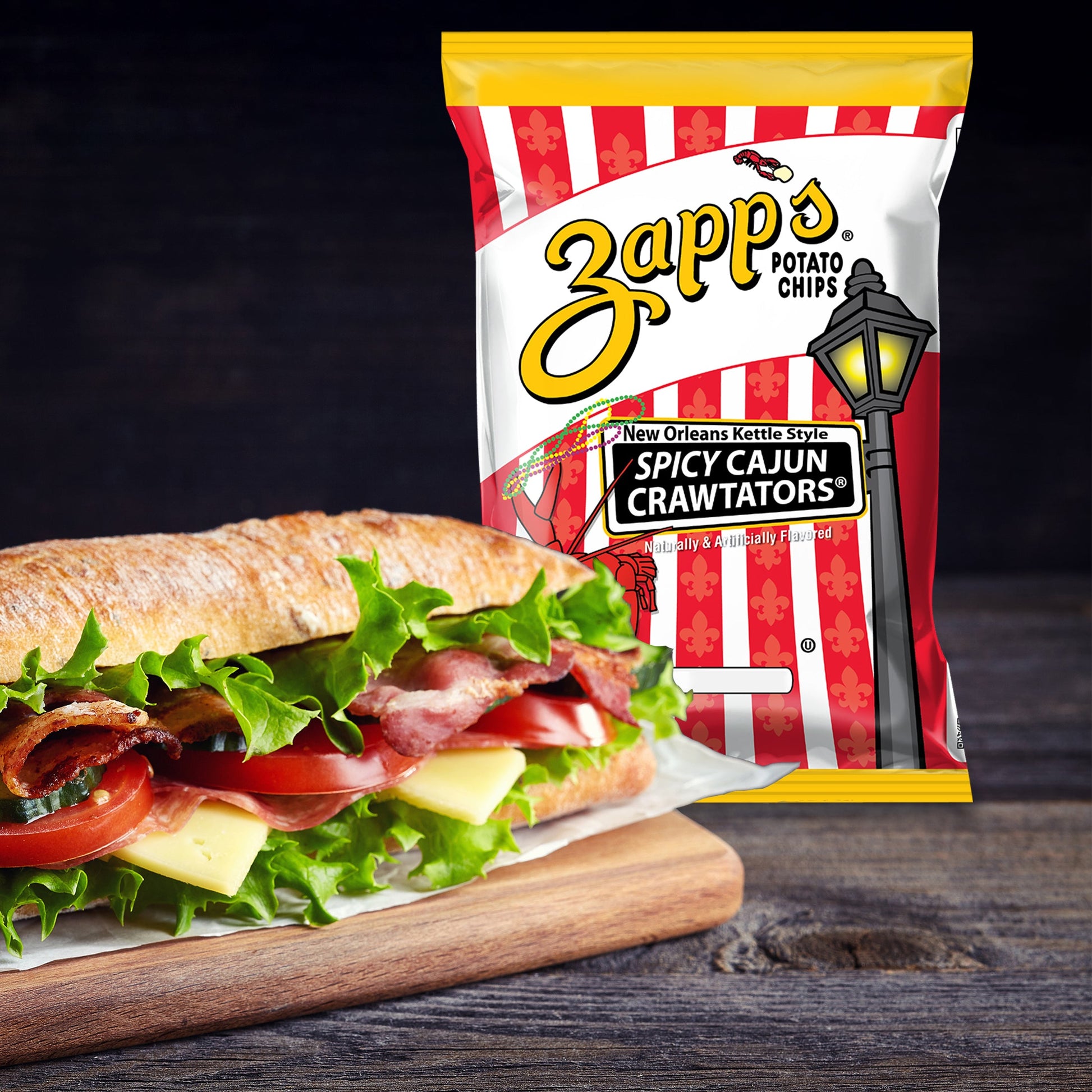Zapp's Kettle Potato Chips Spicy Cajun Crawtators
