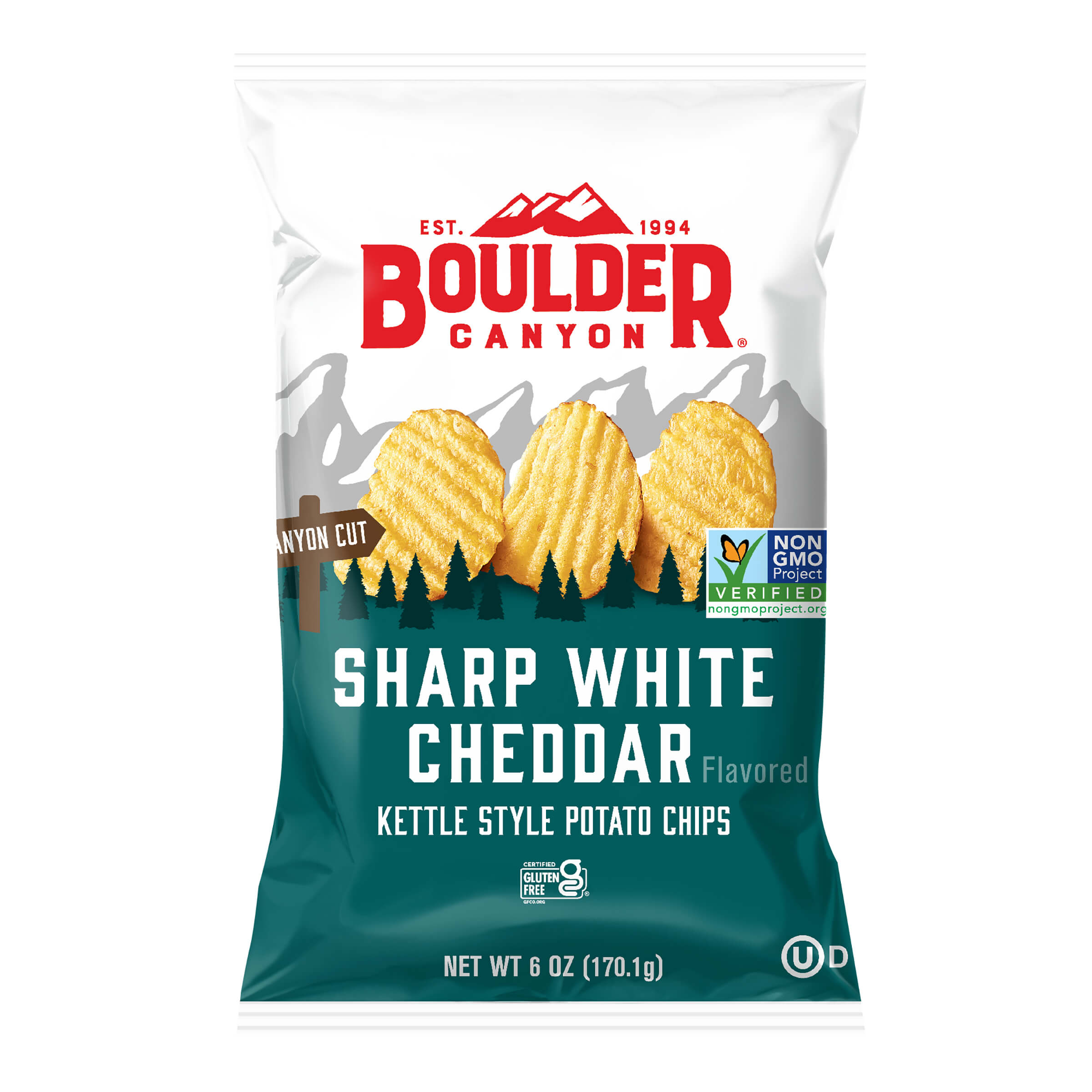 Boulder Canyon Kettle Potato Chips Canyon Cut Sharp White Cheddar