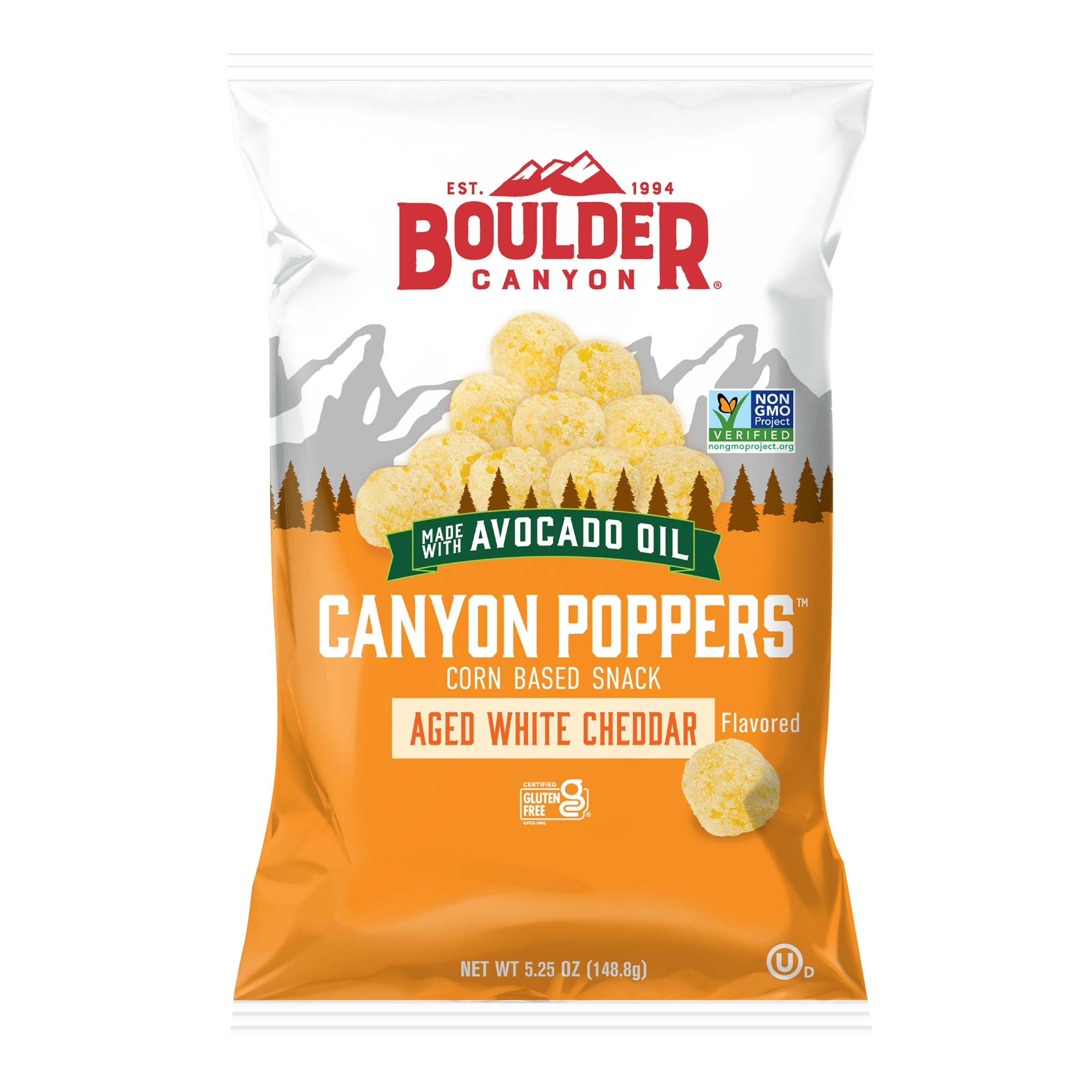 Boulder Canyon Avocado Oil Canyon Poppers, Aged White Cheddar