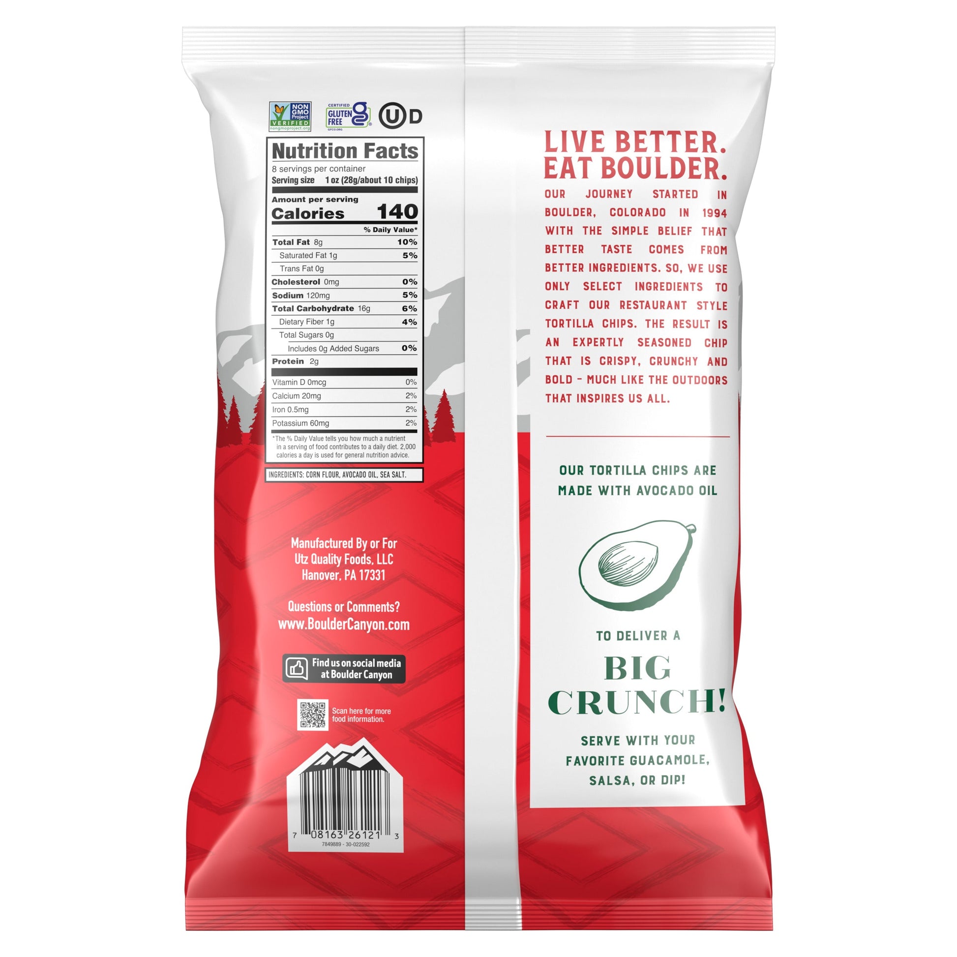 Boulder Canyon Avocado Oil Sea Salt Tortilla Chips