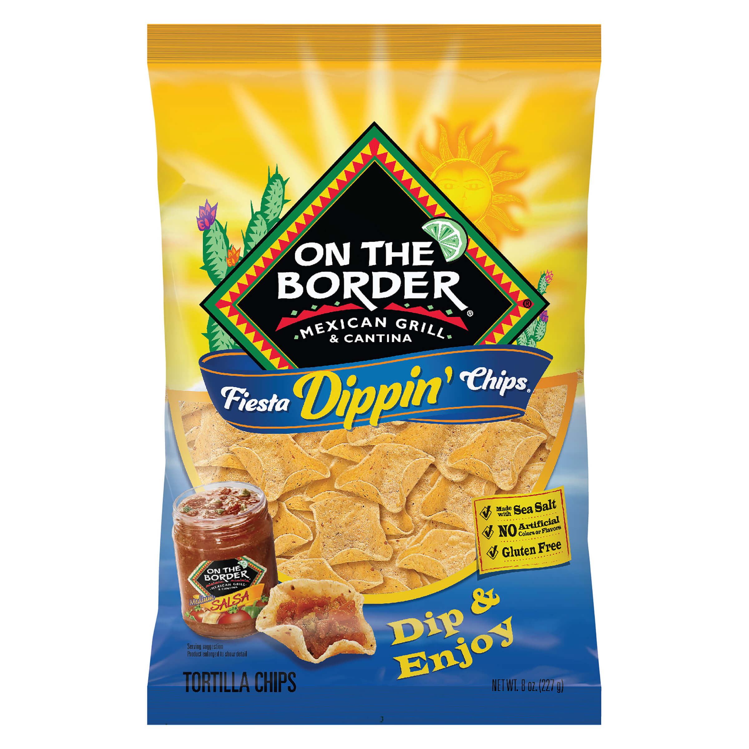 On The Border Tortilla Chips Fiesta Dippin' Chips