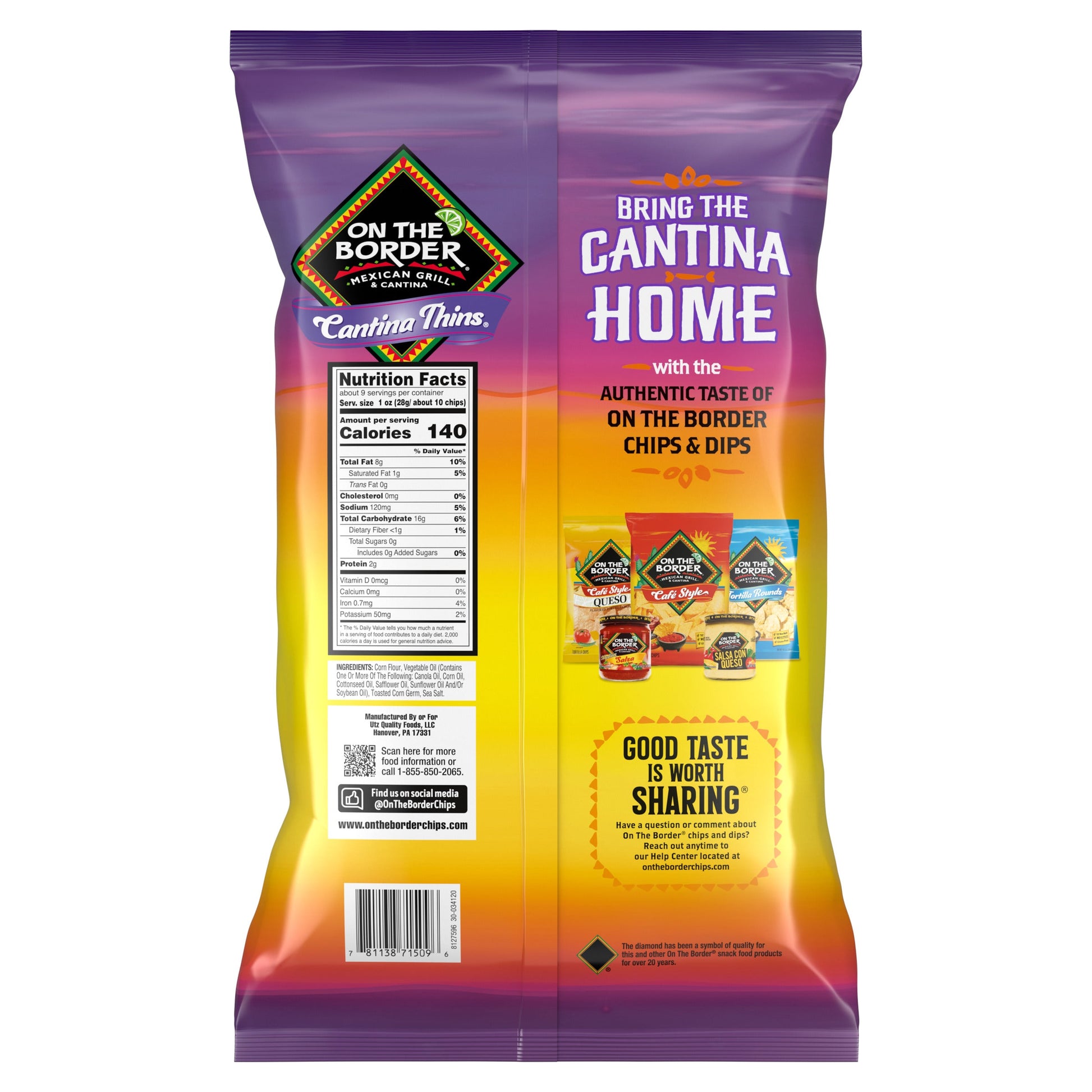On The Border Cantina Thins Tortilla Chips