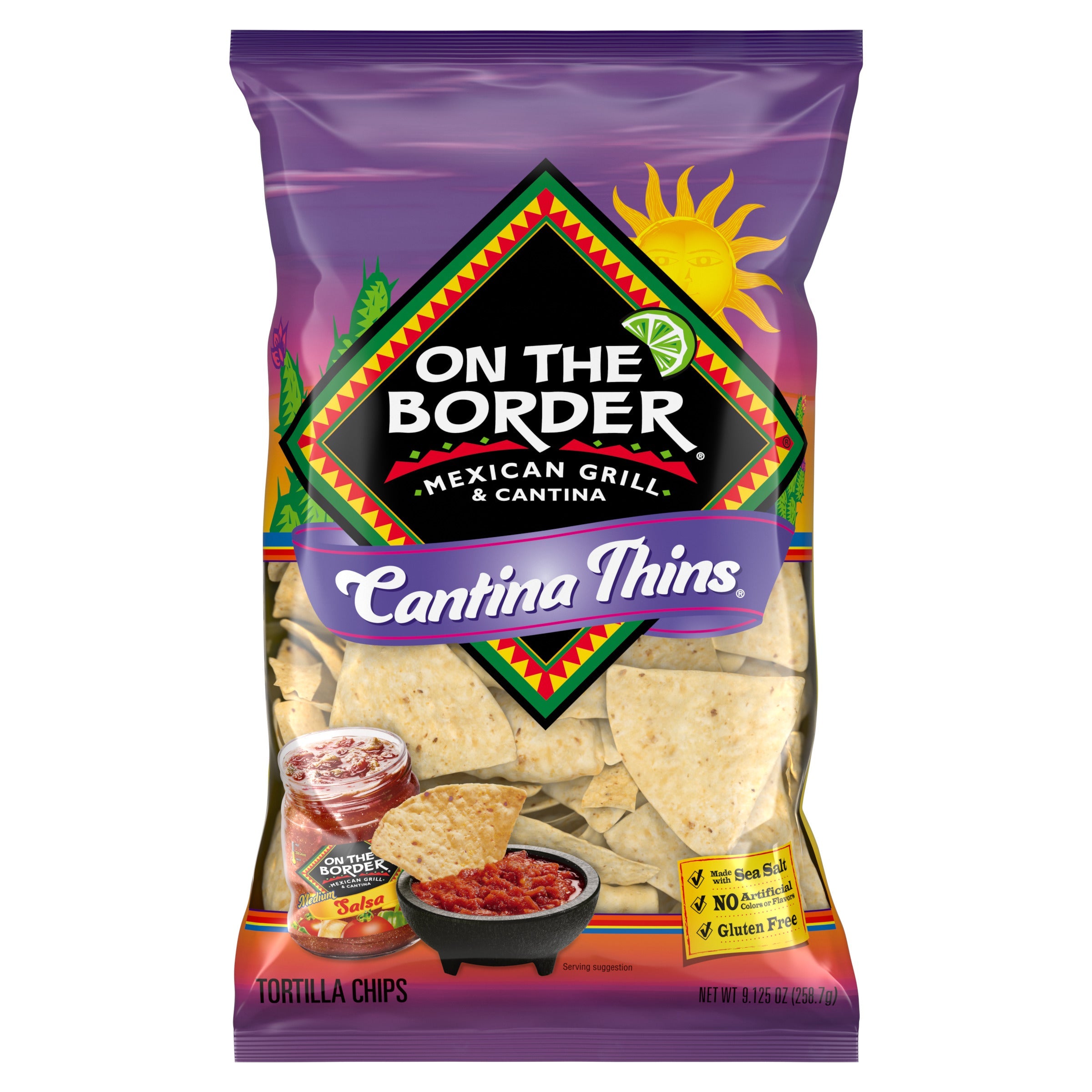 On The Border Cantina Thins Tortilla Chips