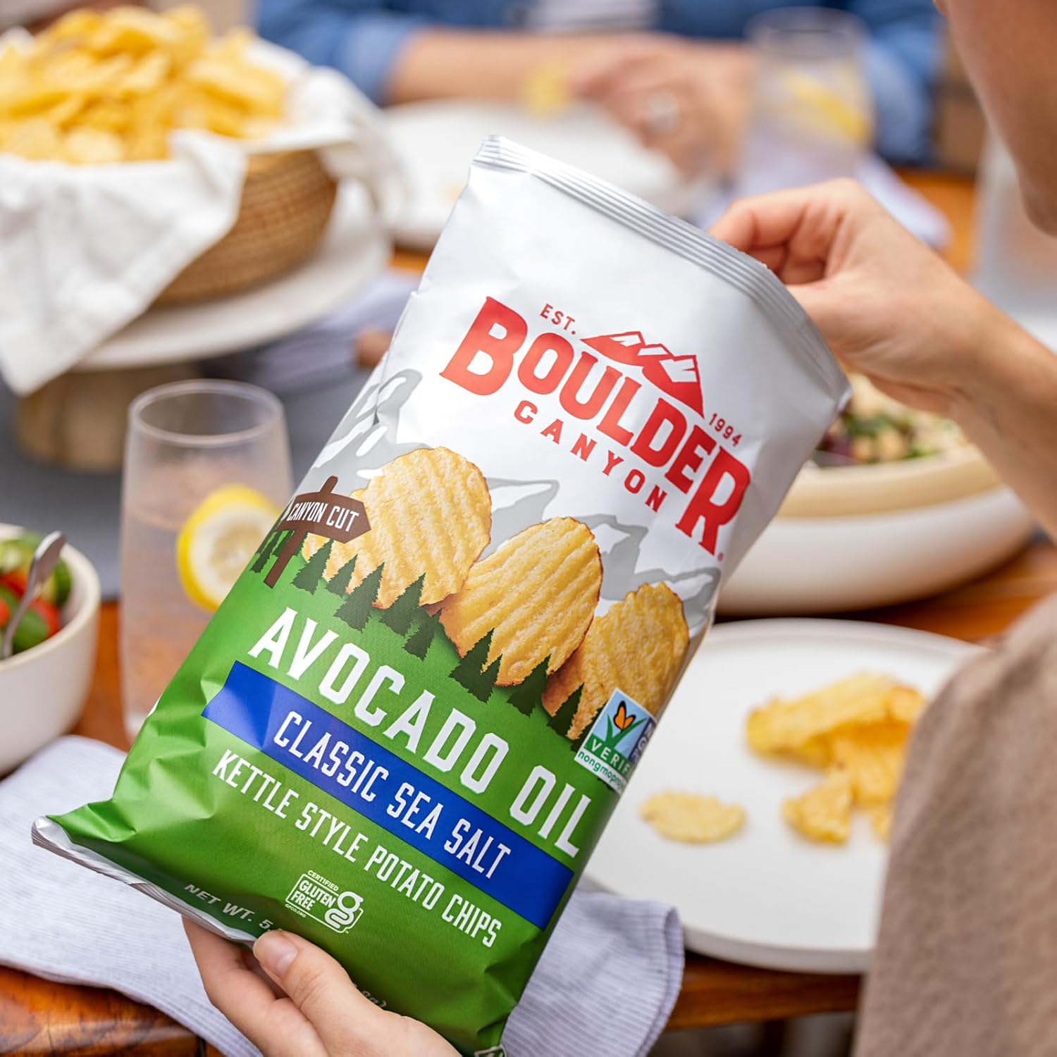 Boulder Canyon Kettle Potato Chips Canyon Cut Avocado Oil Sea Salt