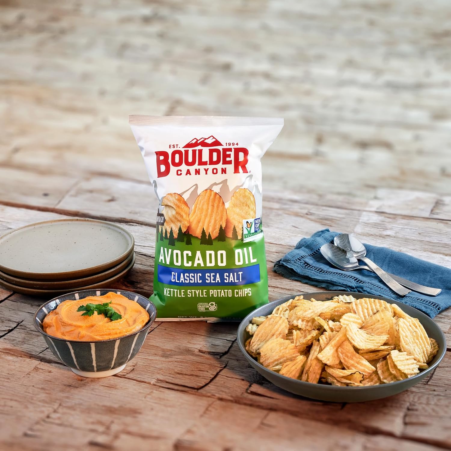 Boulder Canyon Kettle Potato Chips Canyon Cut Avocado Oil Sea Salt