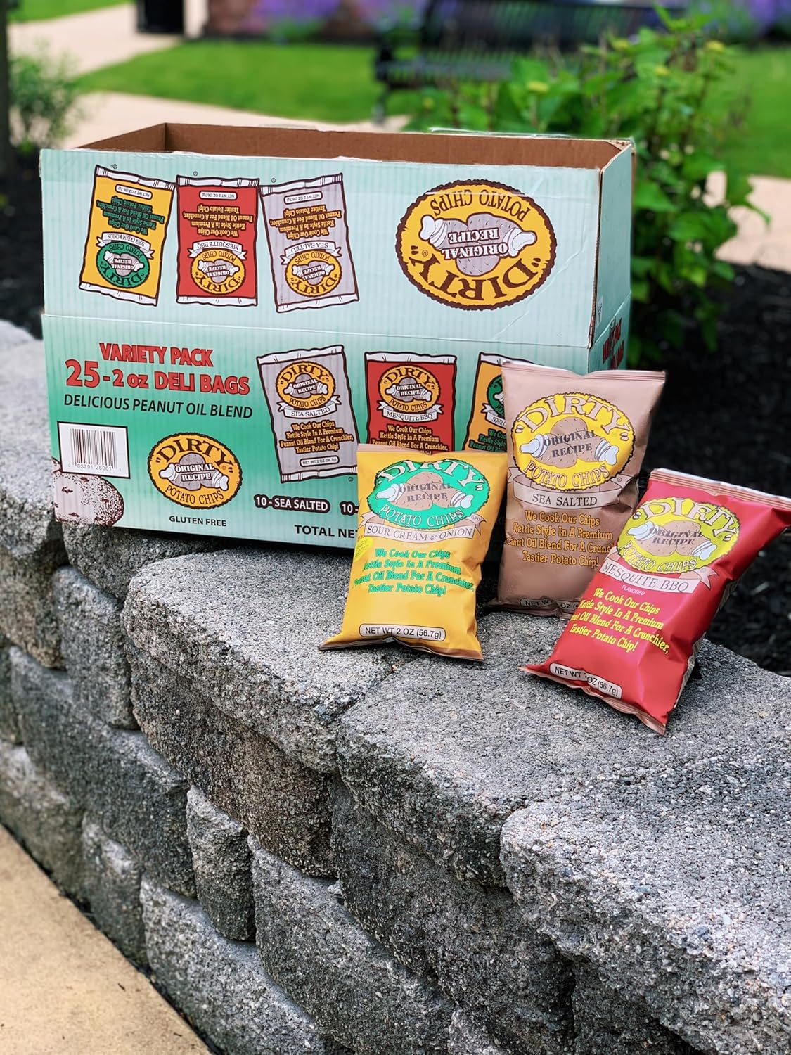 Dirty Kettle Style Potato Chips Variety Box 2 oz. 25 count