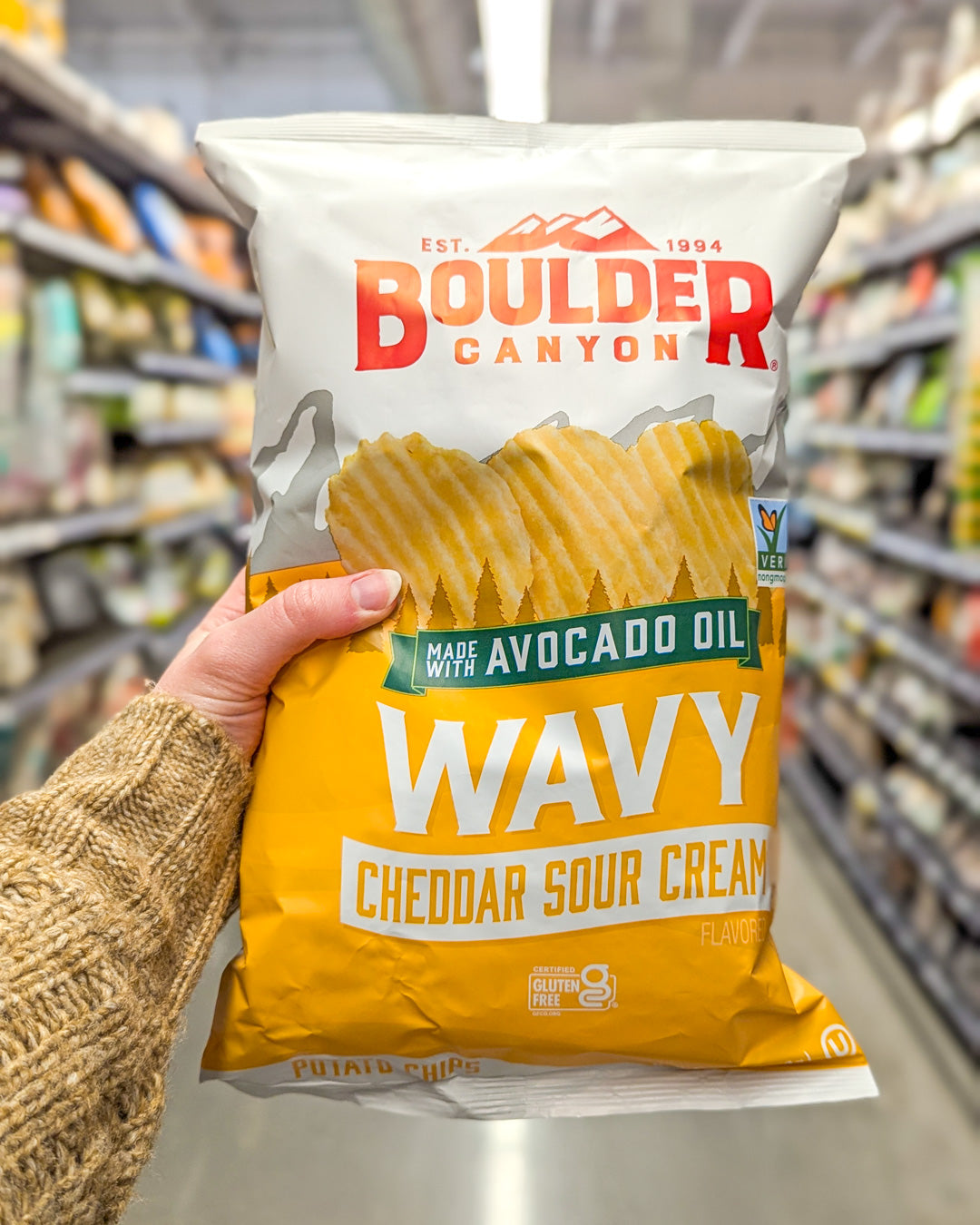 Boulder Canyon Wavy Cheddar Sour Cream Potato Chips