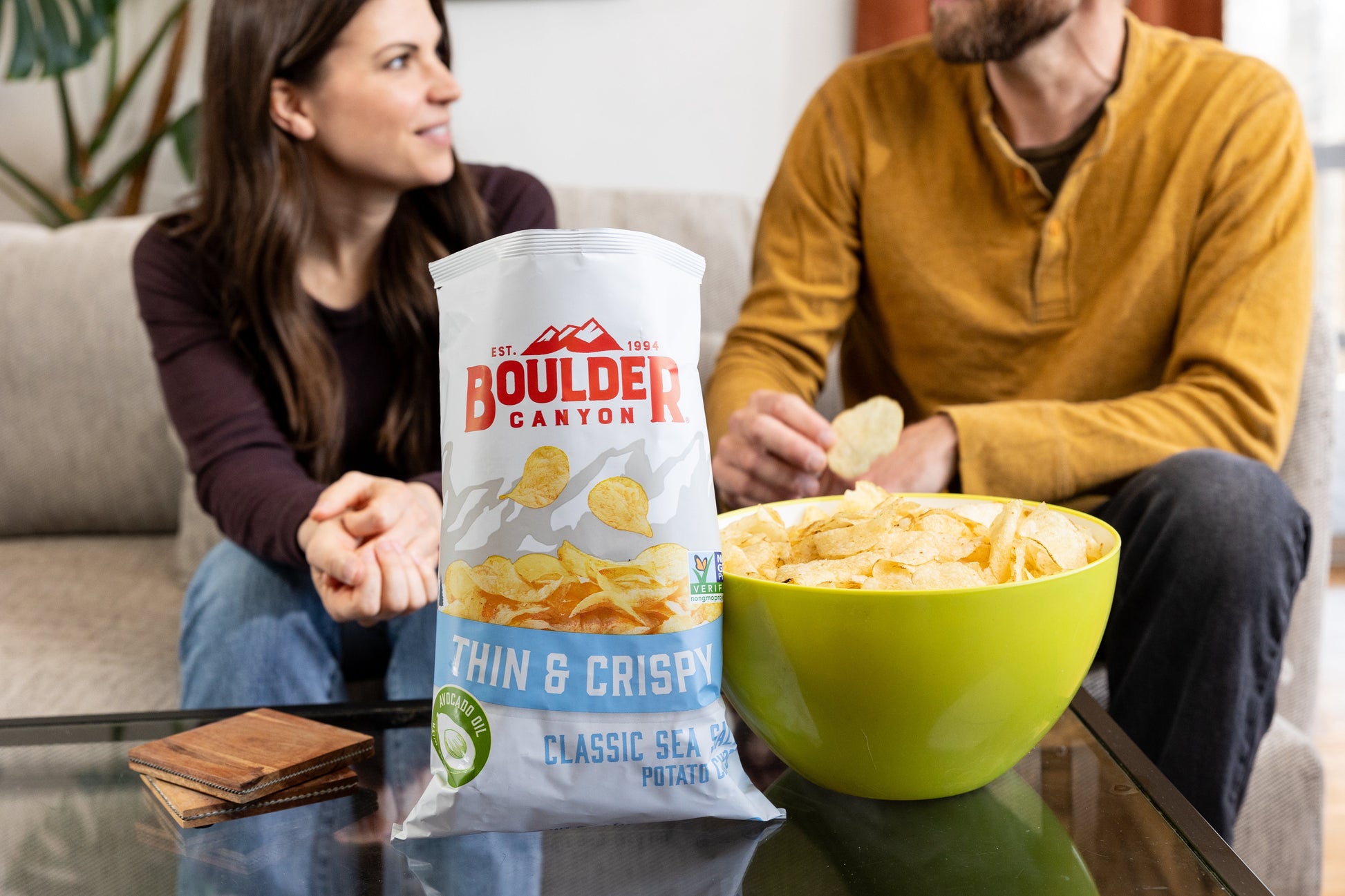 Boulder Canyon Potato Chips Thin & Crispy Avocado Oil Classic Sea Salt