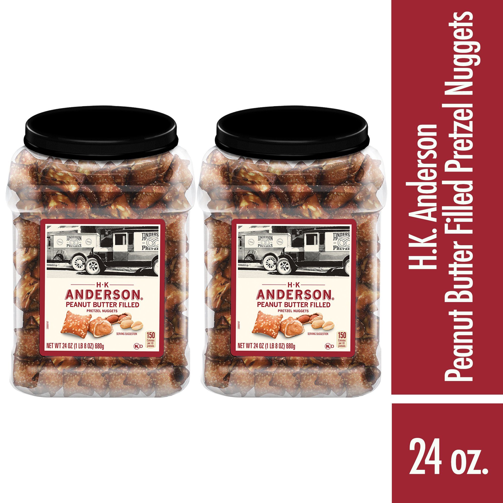 H.K. Anderson Peanut Butter Filled Pretzel Nuggets Barrel, Multipack